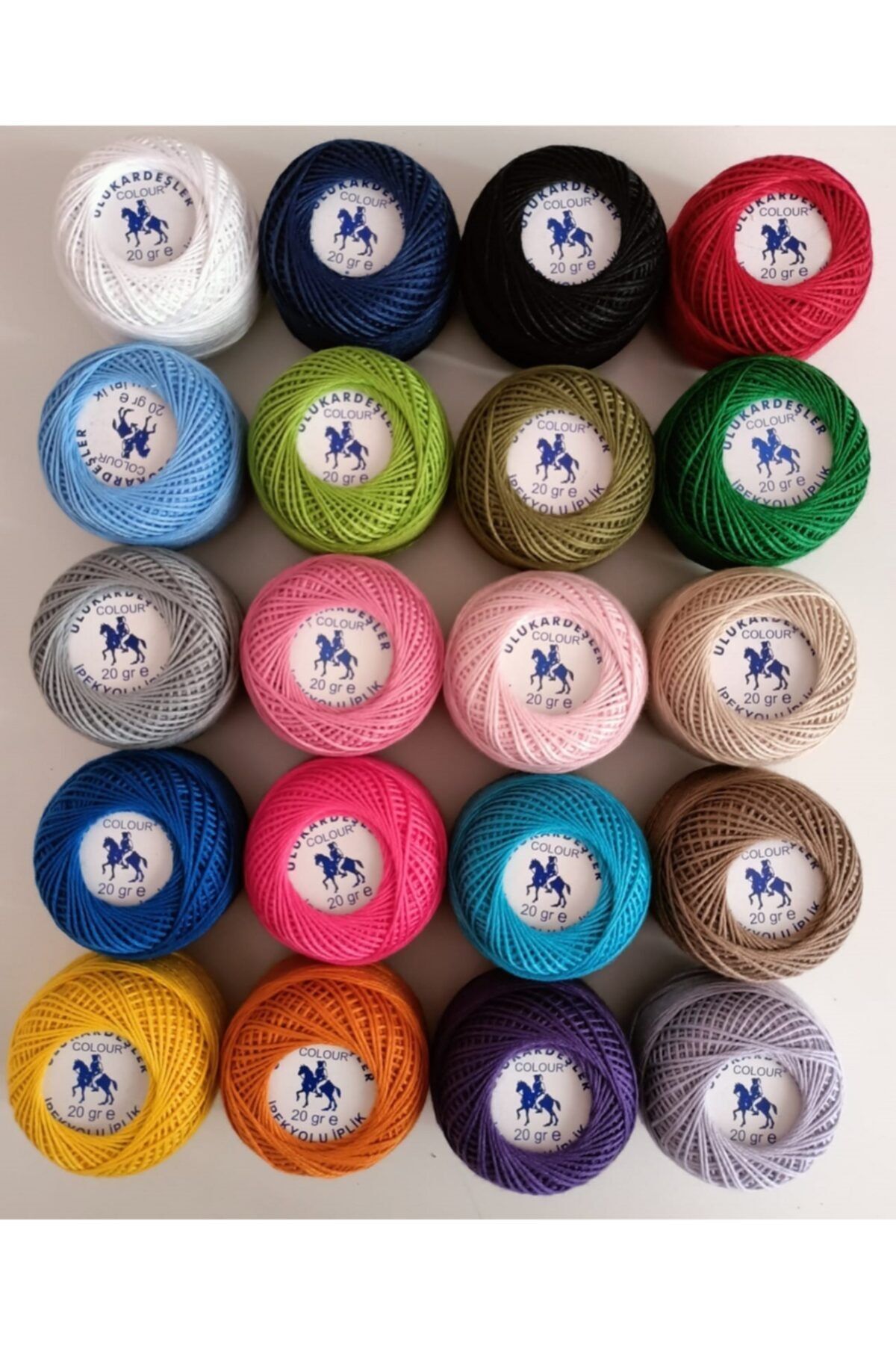 ULUKARDEŞLER İPEKYOLU Cotton Like 3 Numara Punch Iplik Seti 4 (20 Renk X 20 gr )
