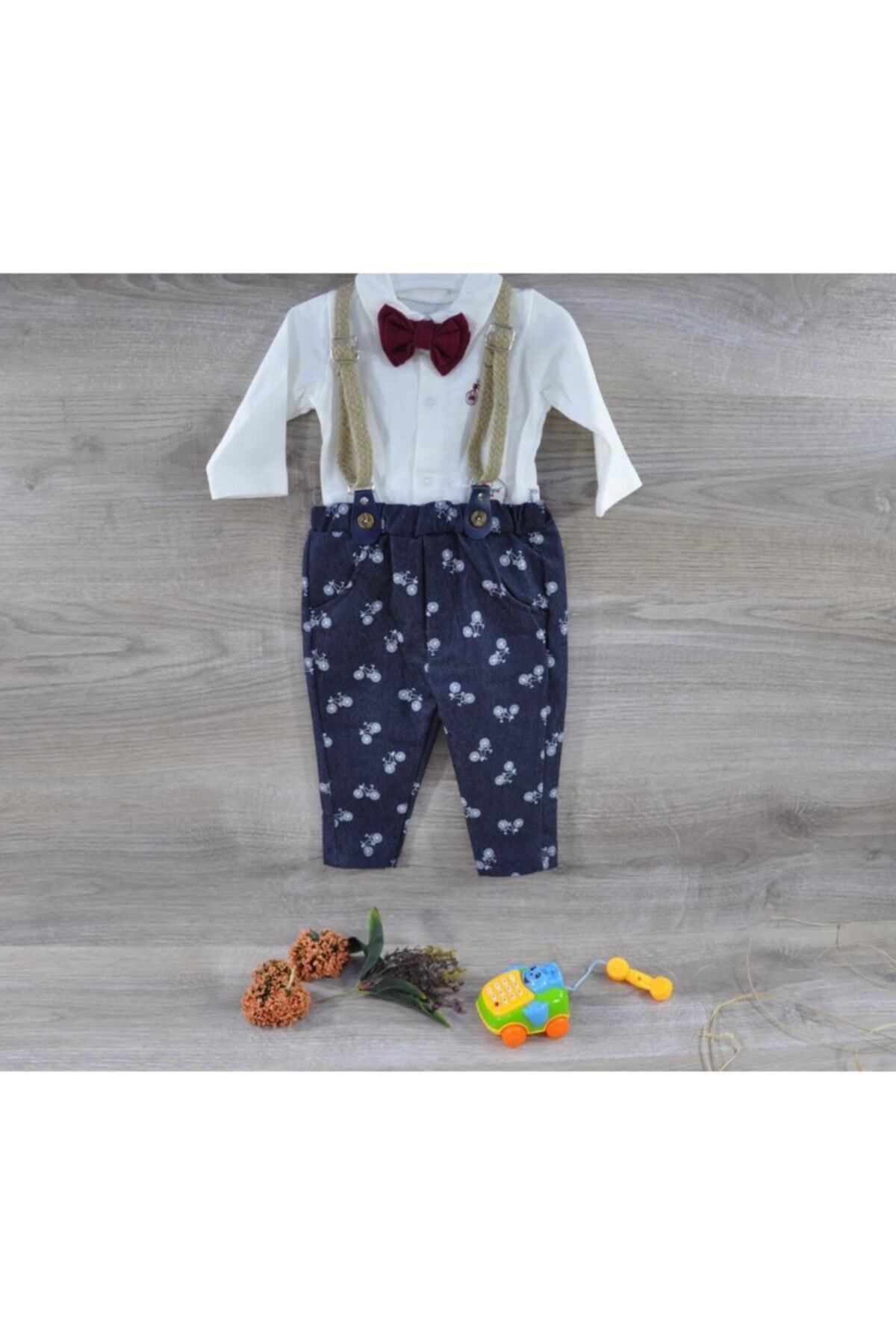 Hippıl Baby Erkek Bebek 0365 Papyonlu 2'li Takım 6-18ay