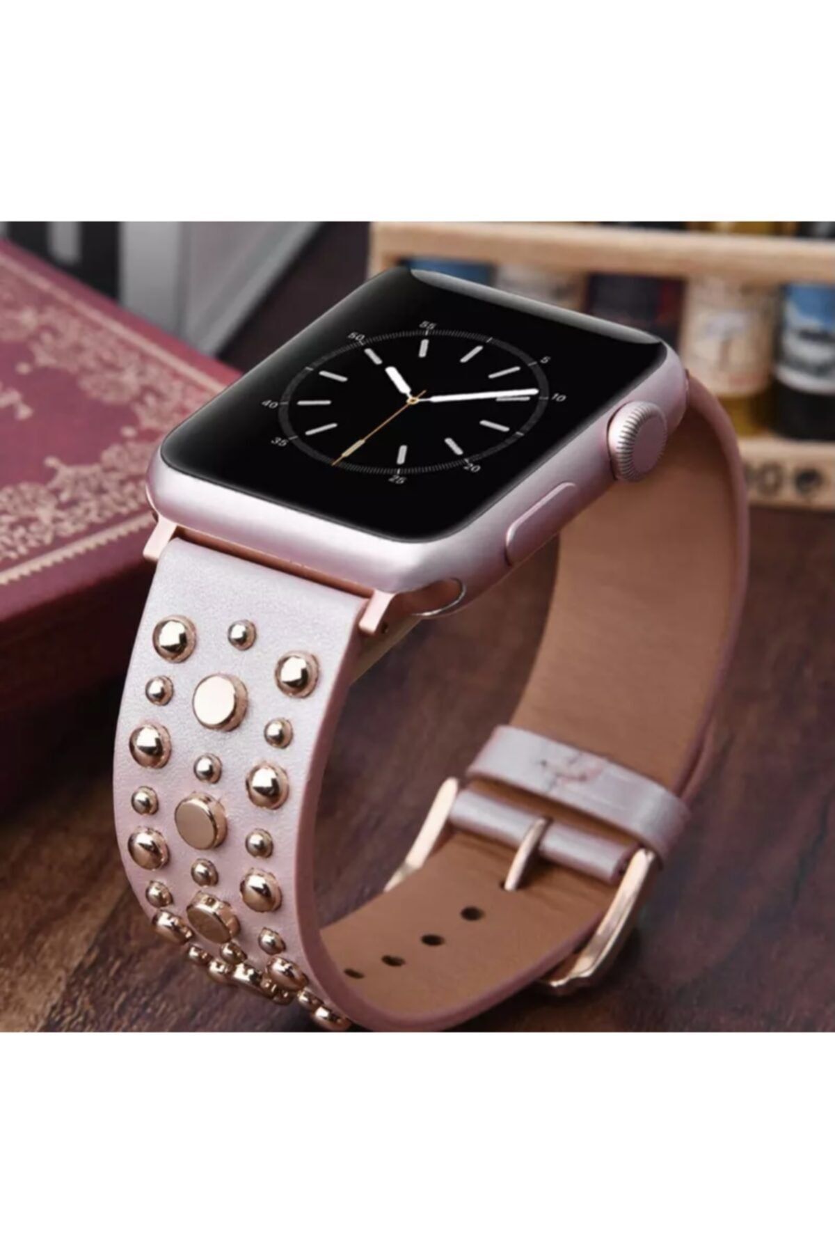 UMD Apple Watch Uyumlu 42/44/45 Mm Rivet Loop Kordon