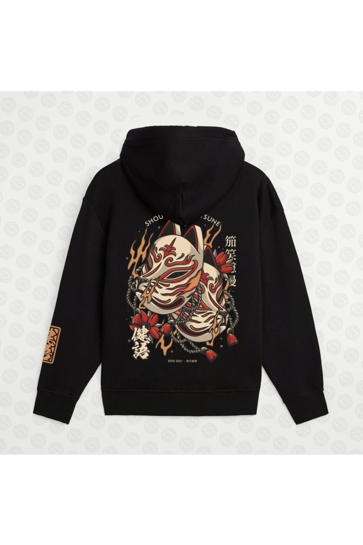 Shout Oversize Mask Kitsune Premium Quality Unisex Hoodie
