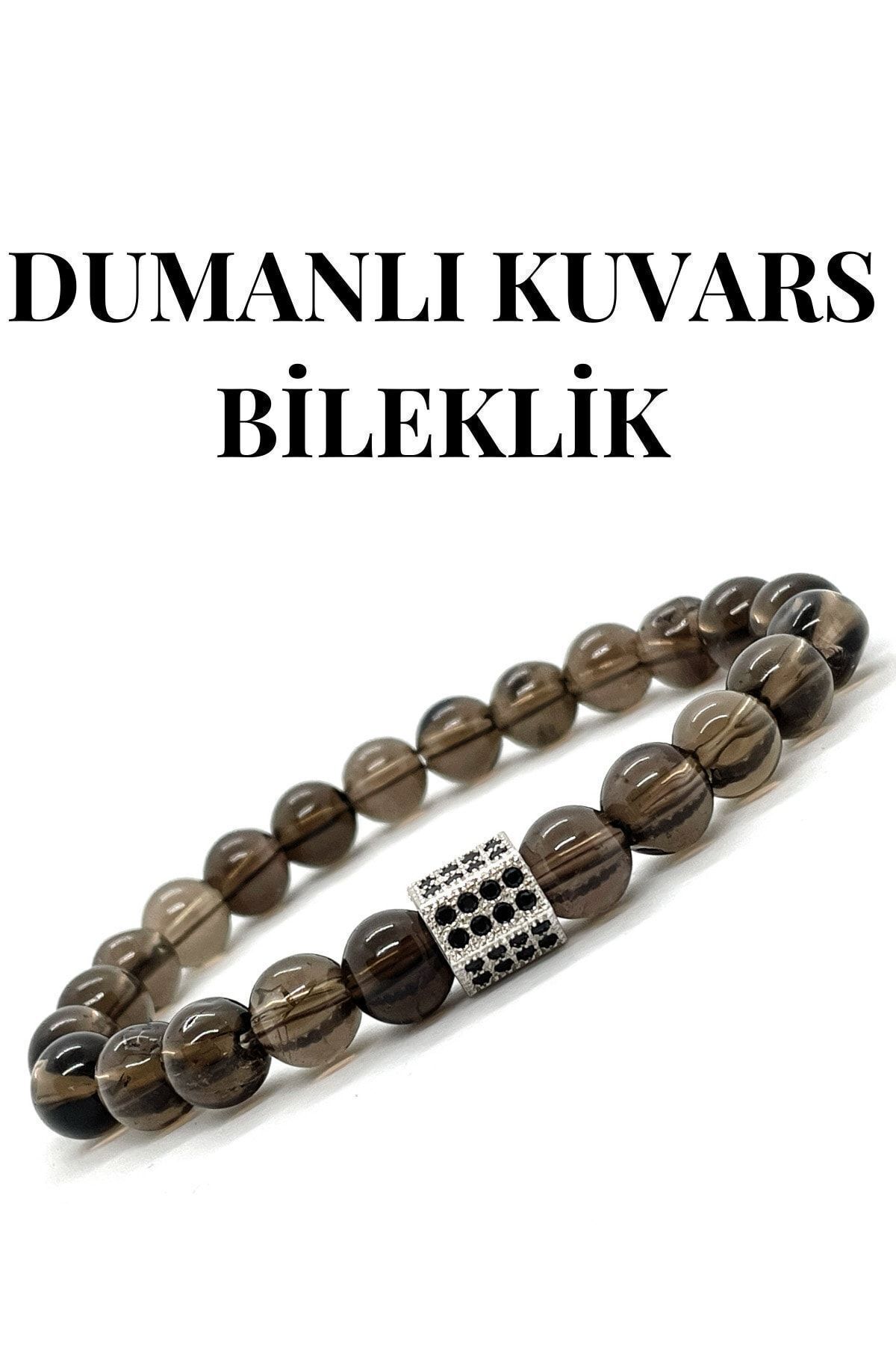 Doğaltaş Bileklik Dumanlı Kuvars Bileklik - A Kalite - Doğal Taş