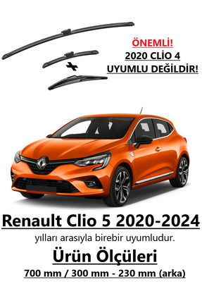 Renault Clio 5 2020-2024 Ön ve Arka Muz Silecek Takımı Image 0
