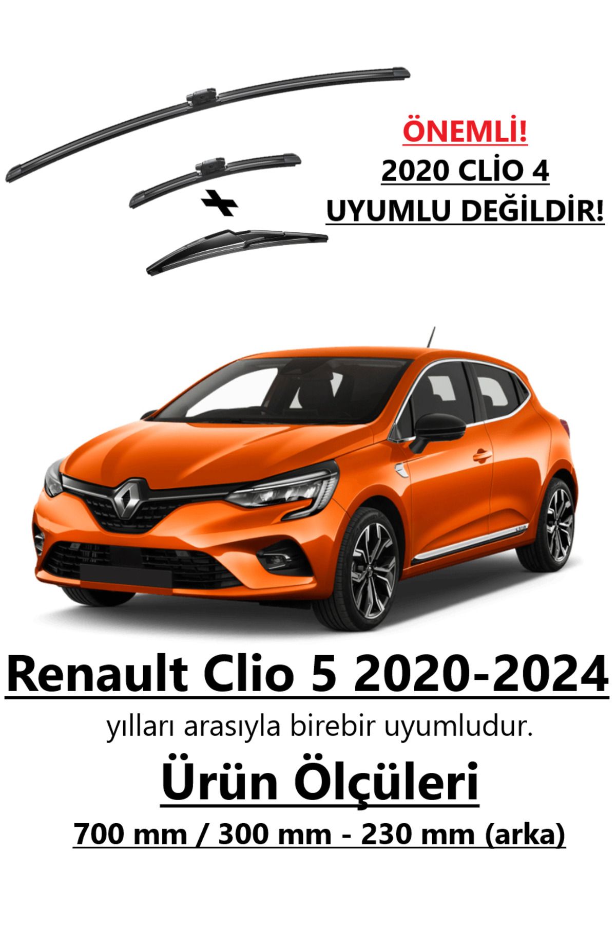 Rbw Renault Clio 5 2020-2024Ön ve Arka Muz Si...