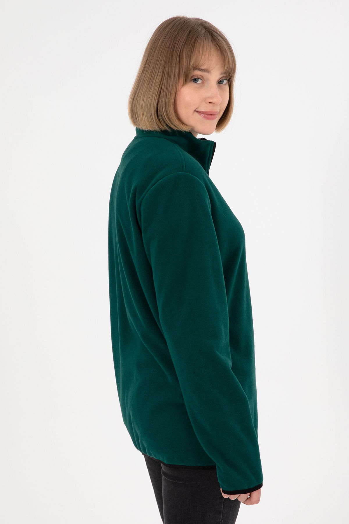 Erkek Koyu Yeşil Basic Sweatshirt 50298085-VR079