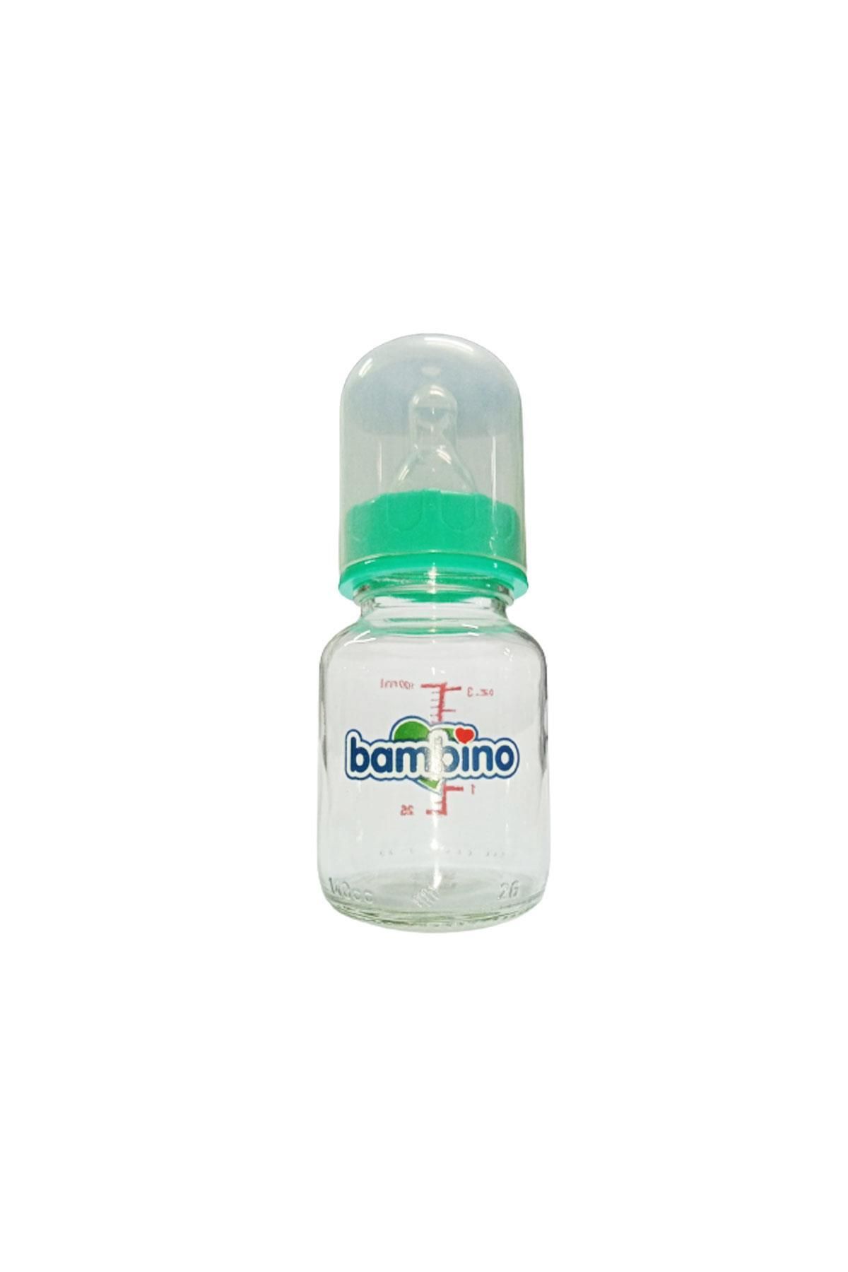 Bambino T-013 Desenli CamBiberon 100 ml - Yeş...