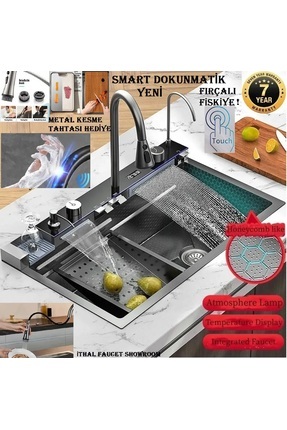 Dijital Eviye Seti Dokunmatik Smart Teknolojik Antrasit Gri 9 Fonksiyonlu Full 7 Yıl Garanti Ithal Image 0