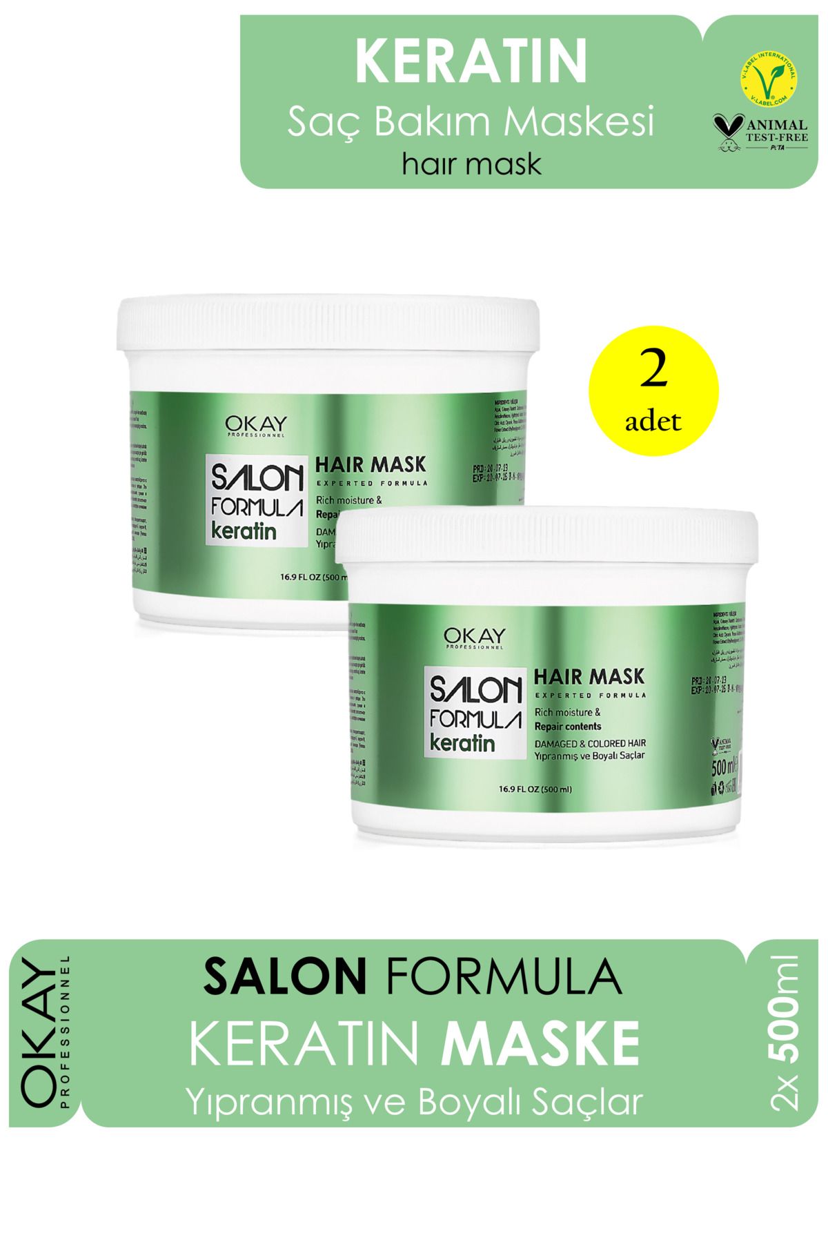 OKAYPROFESSIONNELSALONFORMULA 2'Lİ SET KERATI...