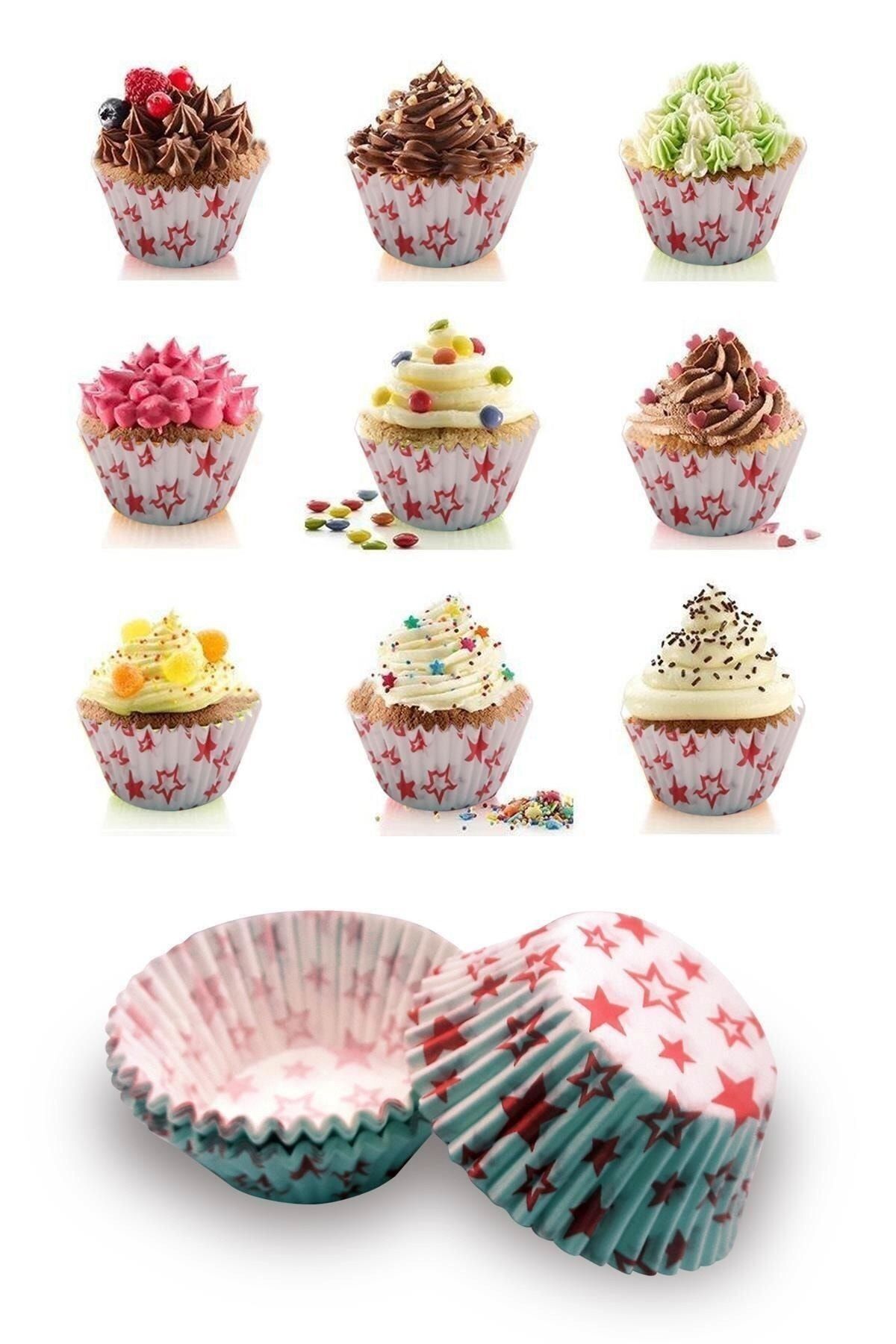 100 Adet Muffin Cupcake Kağıdı, Renkli Kağıt Muffin Kek Kalıbı