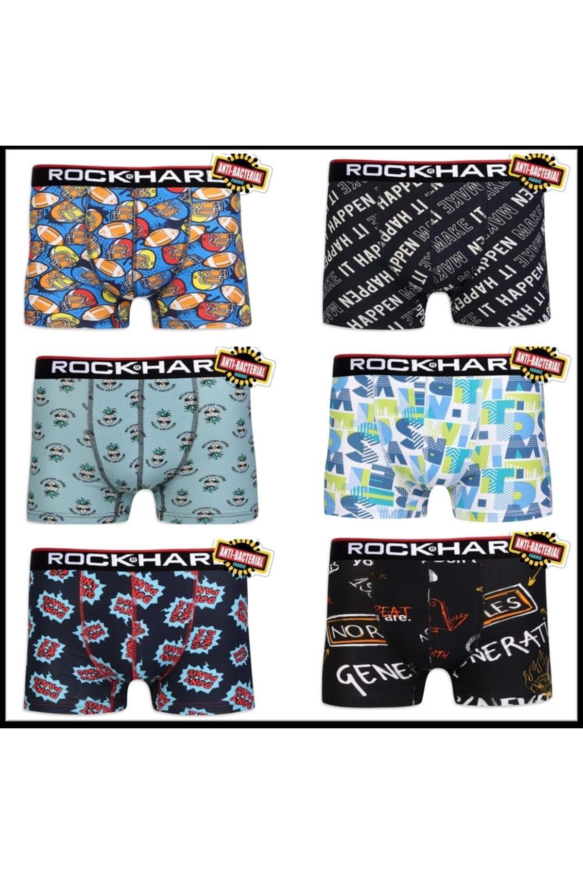 RockHard Erkek Boxer Mix 3lü set