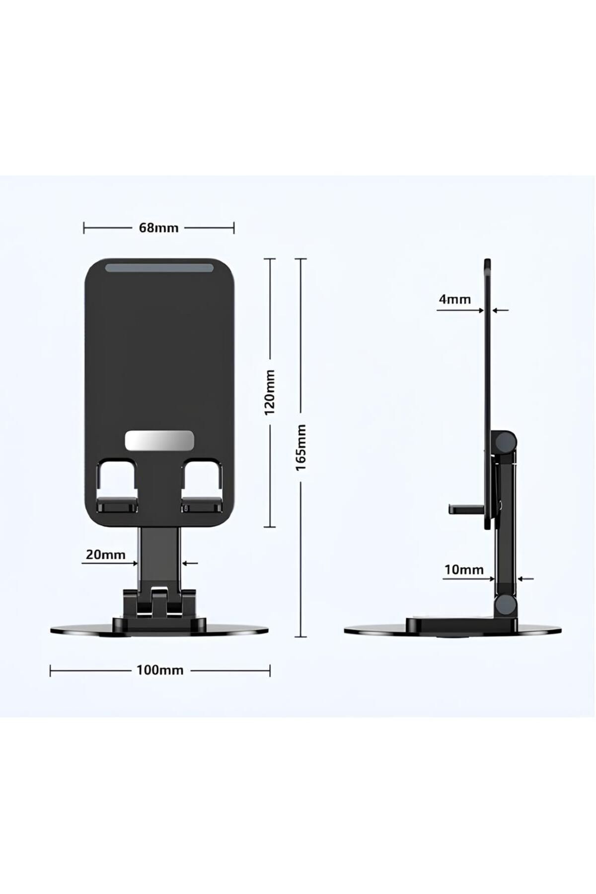 360 Derece Dönebilen Ayarlanabilir Tablet ve Telefon Tutucu Stand