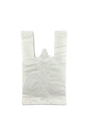Kalın Beyaz Poşet cici Boy Hışır Atlet Poşet Market Manav Poşeti Çöp Poşeti 1 KG Image 0