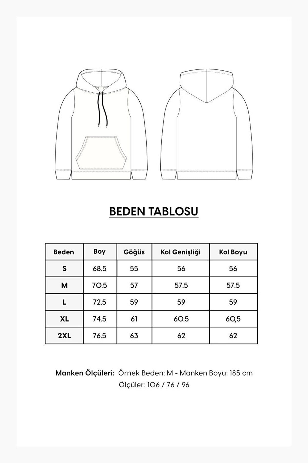 your self sırt Baskılı bordo Kapşonlu Sweatshirt