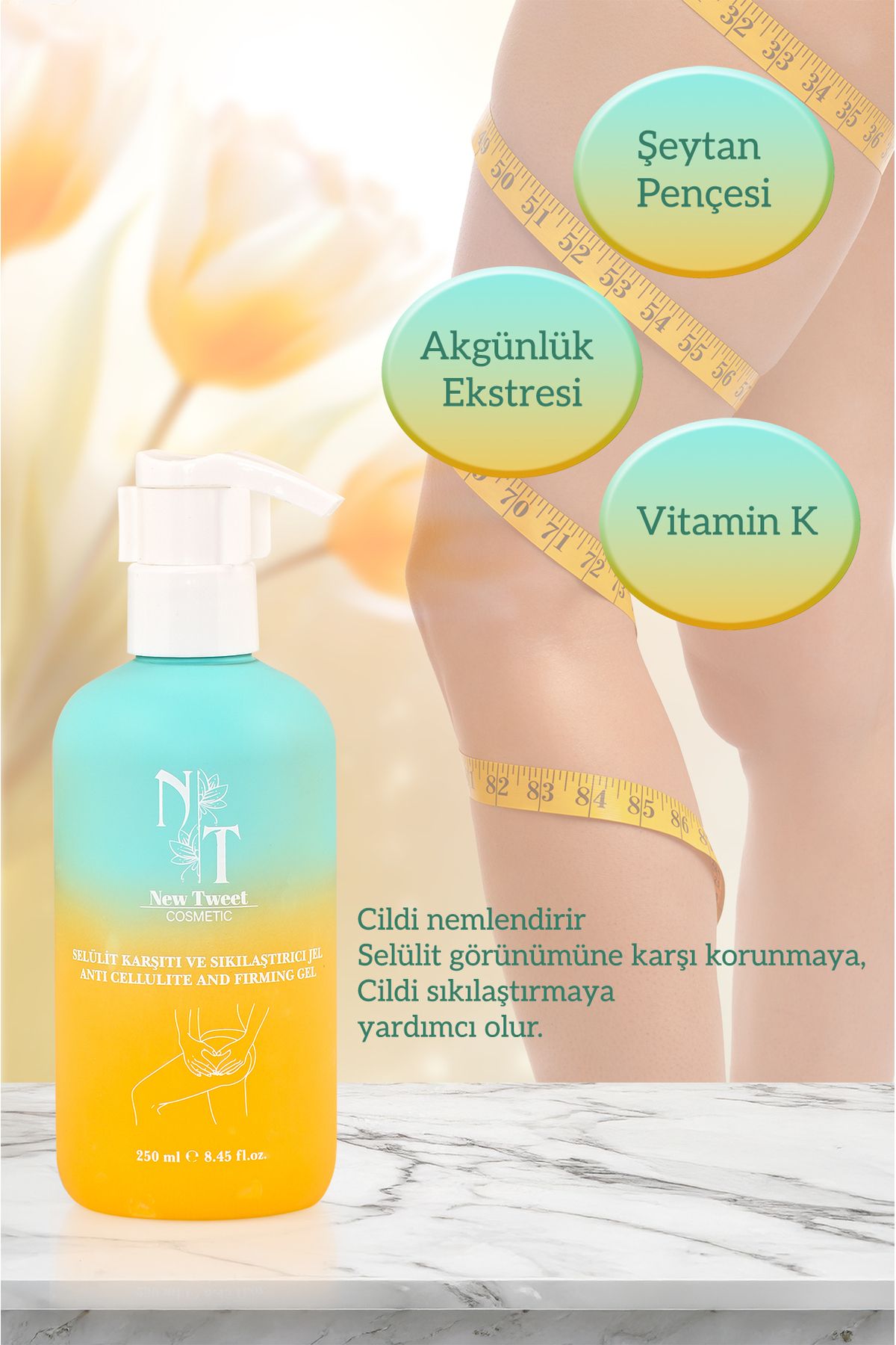 Selülit Ve Sıkılaştırıcı Bölgesel Toparlayıcı Ve Krem Slim Gel 250ml