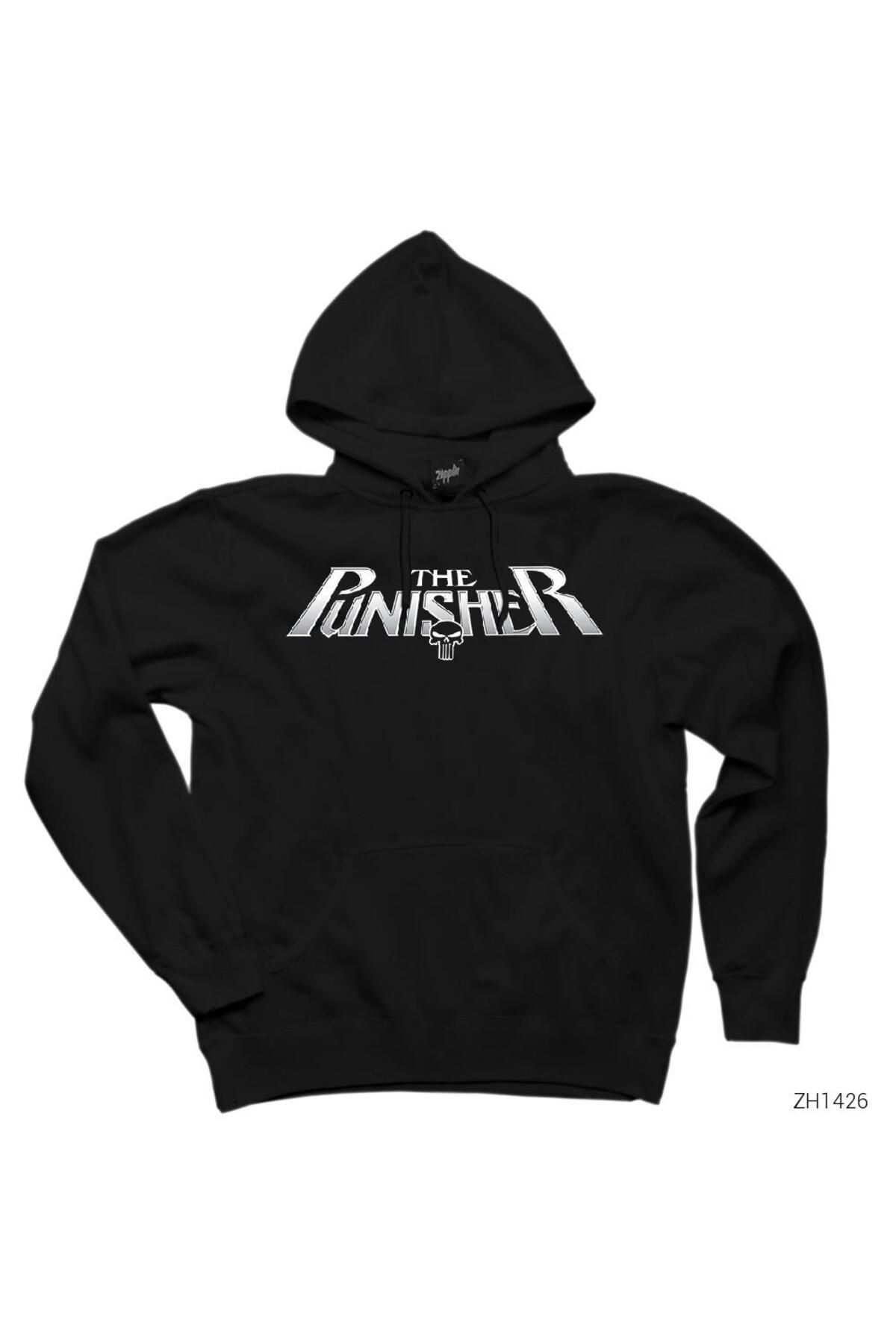 CrowsGate Punisher OfficialLogo Siyah Kapşonl...