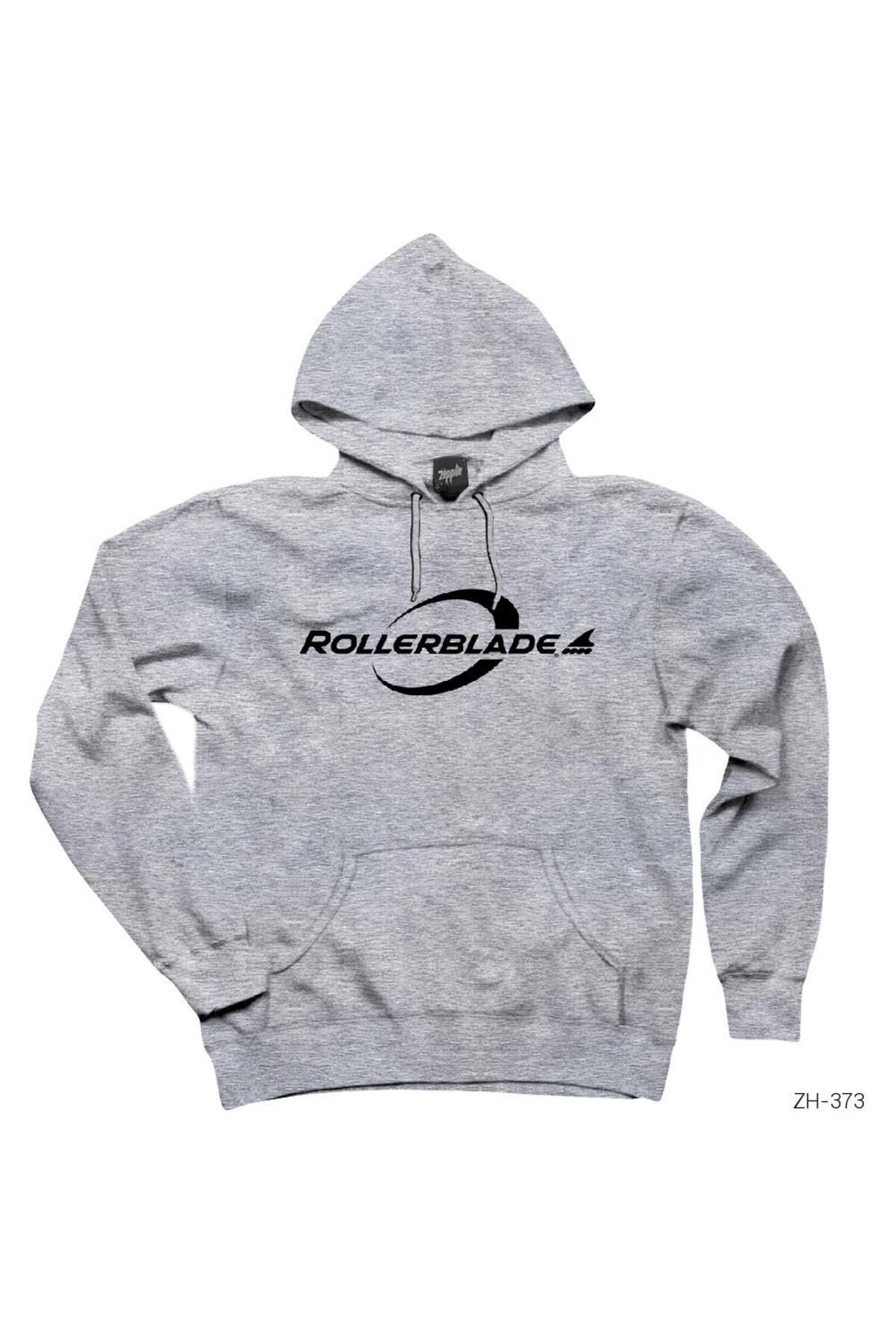 CrowsGate Rollerblade LogoGri Kapşonlu Sweats...