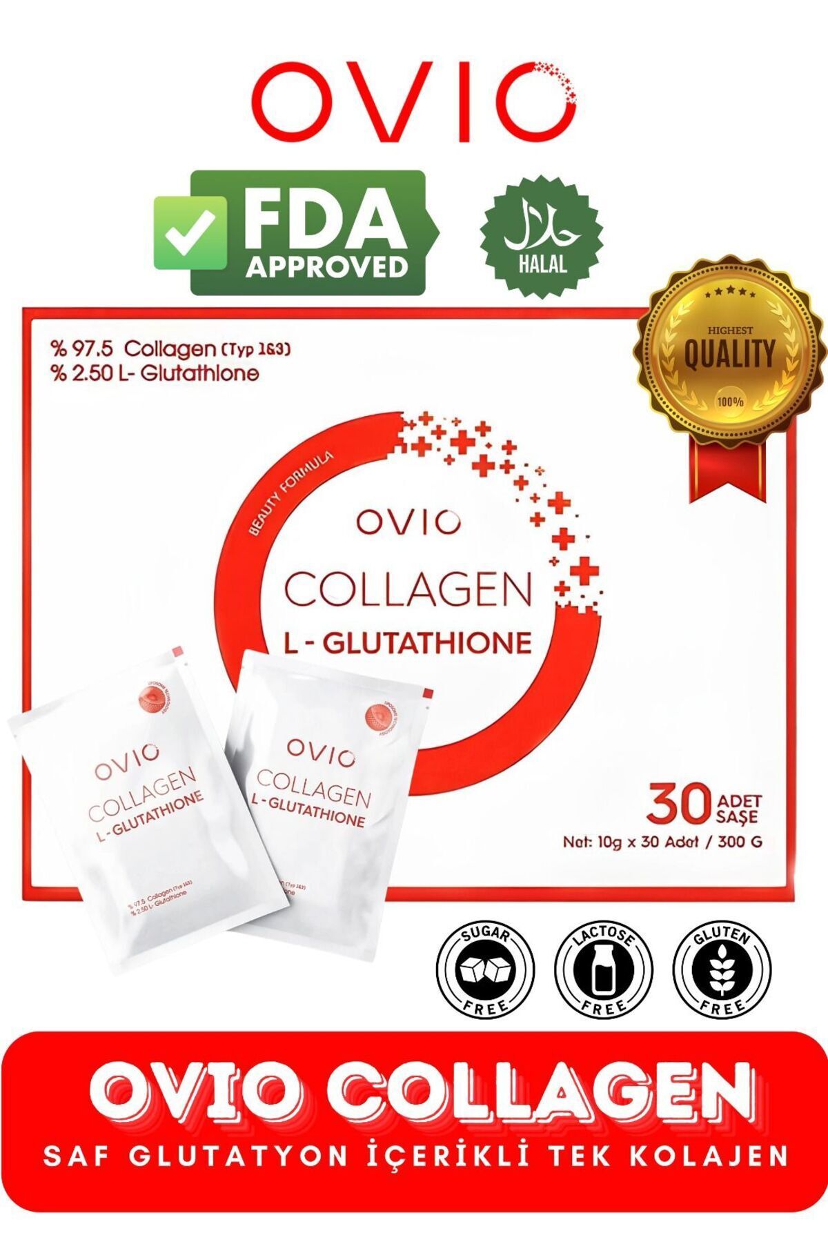 OVIOCollagen L- Glutathione30 Saşe