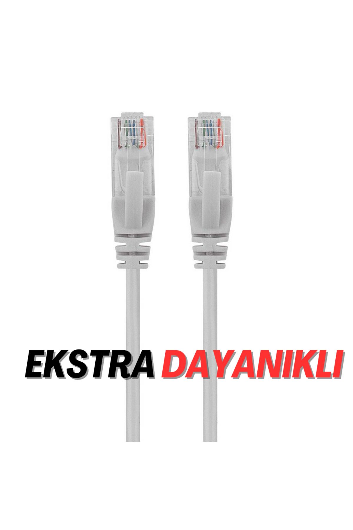 Cat6 15mt Lan Ethernet Kablosu Dayanıklı Fabrikasyon metre İnternet Kablo