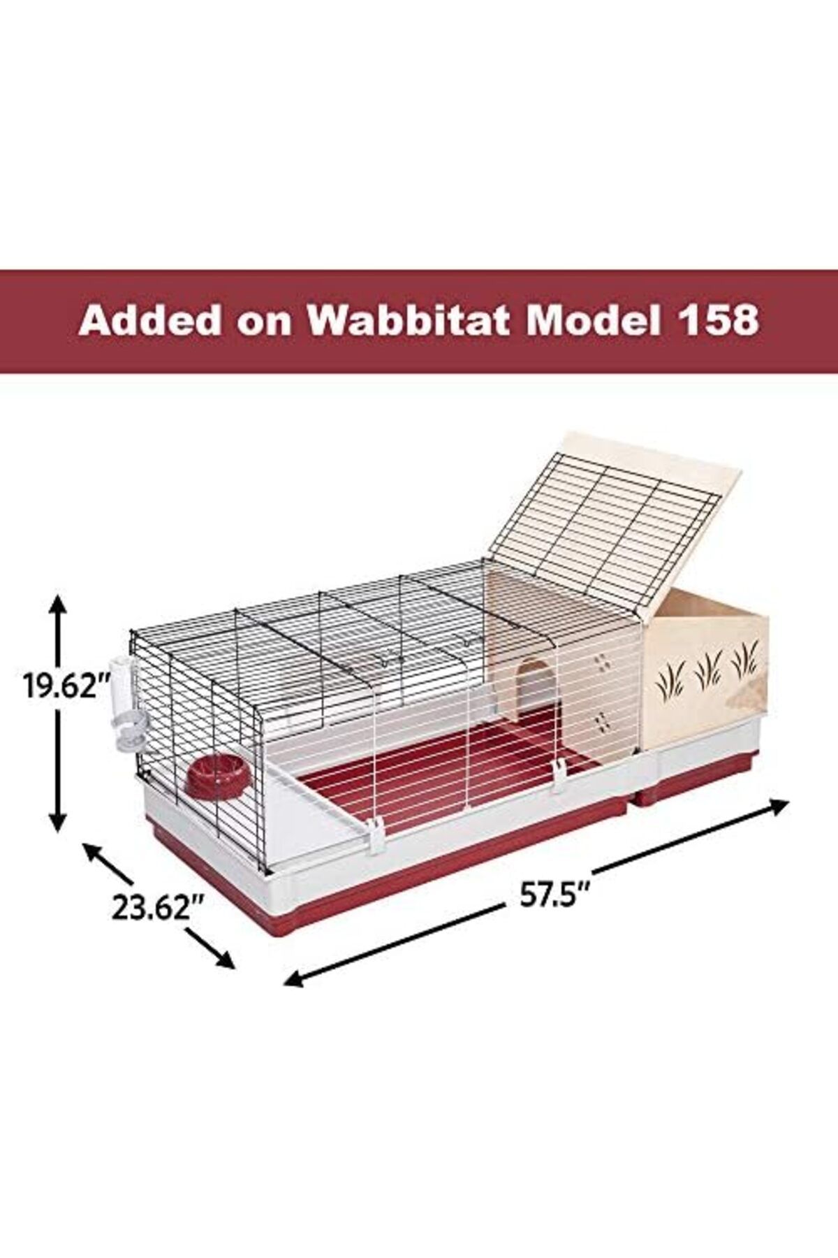 MidWest Homes for Pets 158 & 158XL, 158HEX Midwest modelleri için uygun ahşap tavşan ahırı uzatması