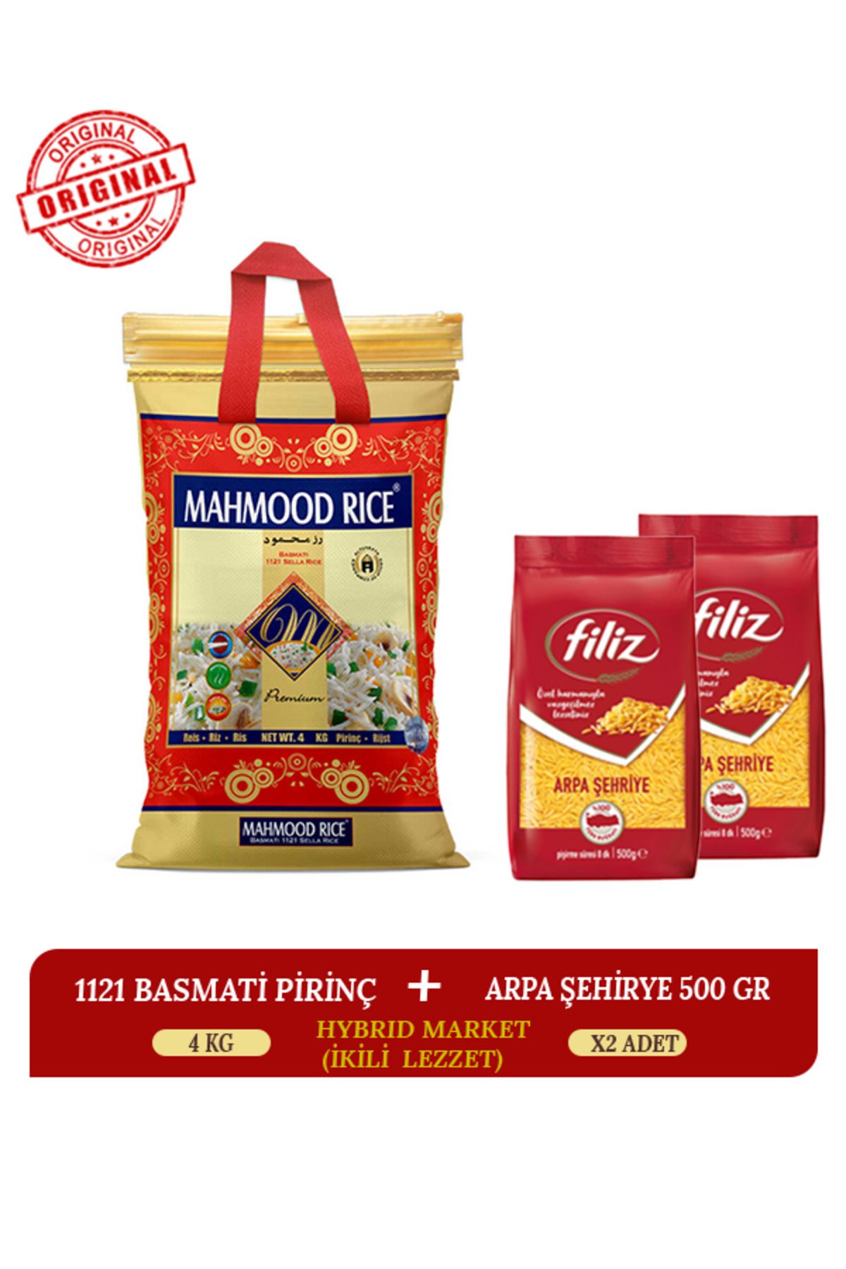 FİLİZ Mahmood Rice 1121Basmati Pirinç 4Kg + F...