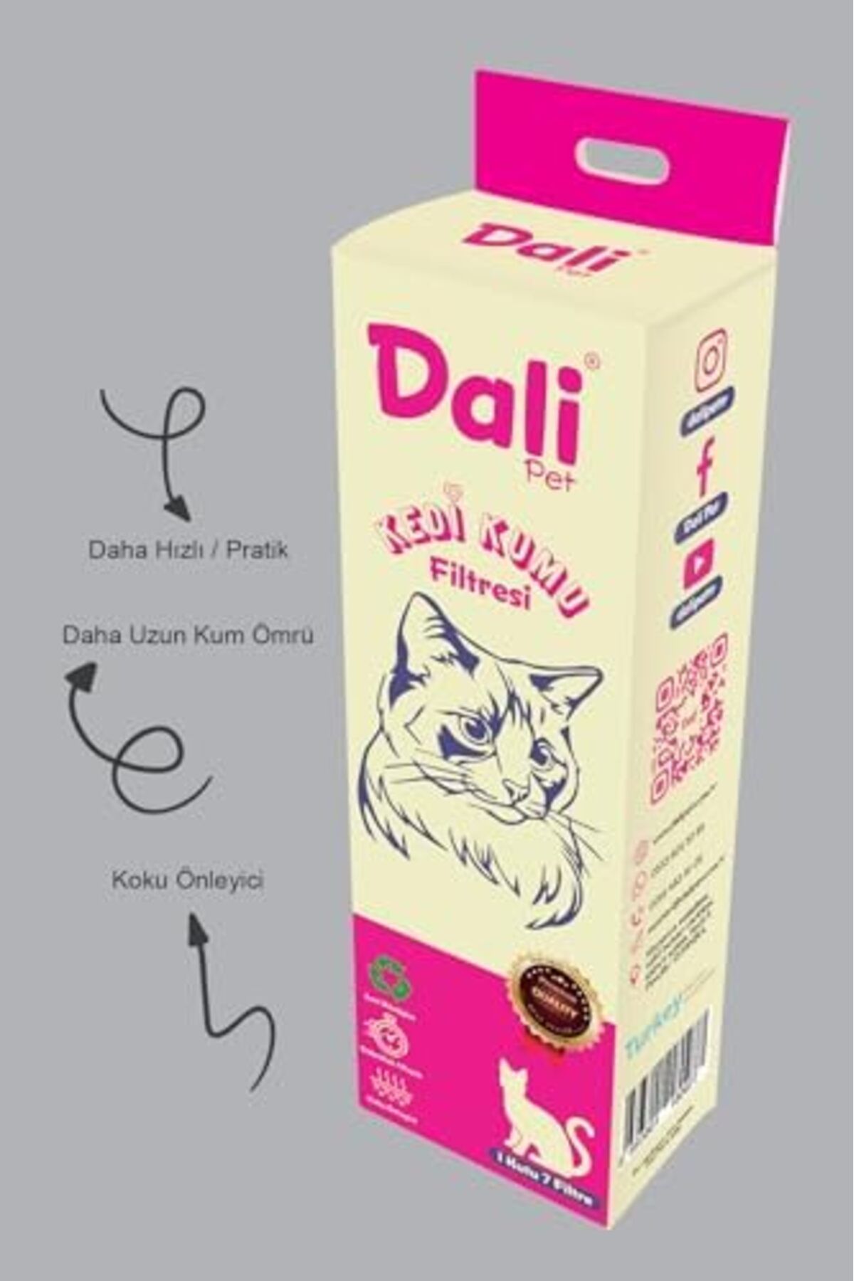 Dali Pet Kedi Kumu Filtresi, Elekli Filtre, Kokusuz – Kedi Tuvaleti Temizleme Filtresi, Kedi Bakım,