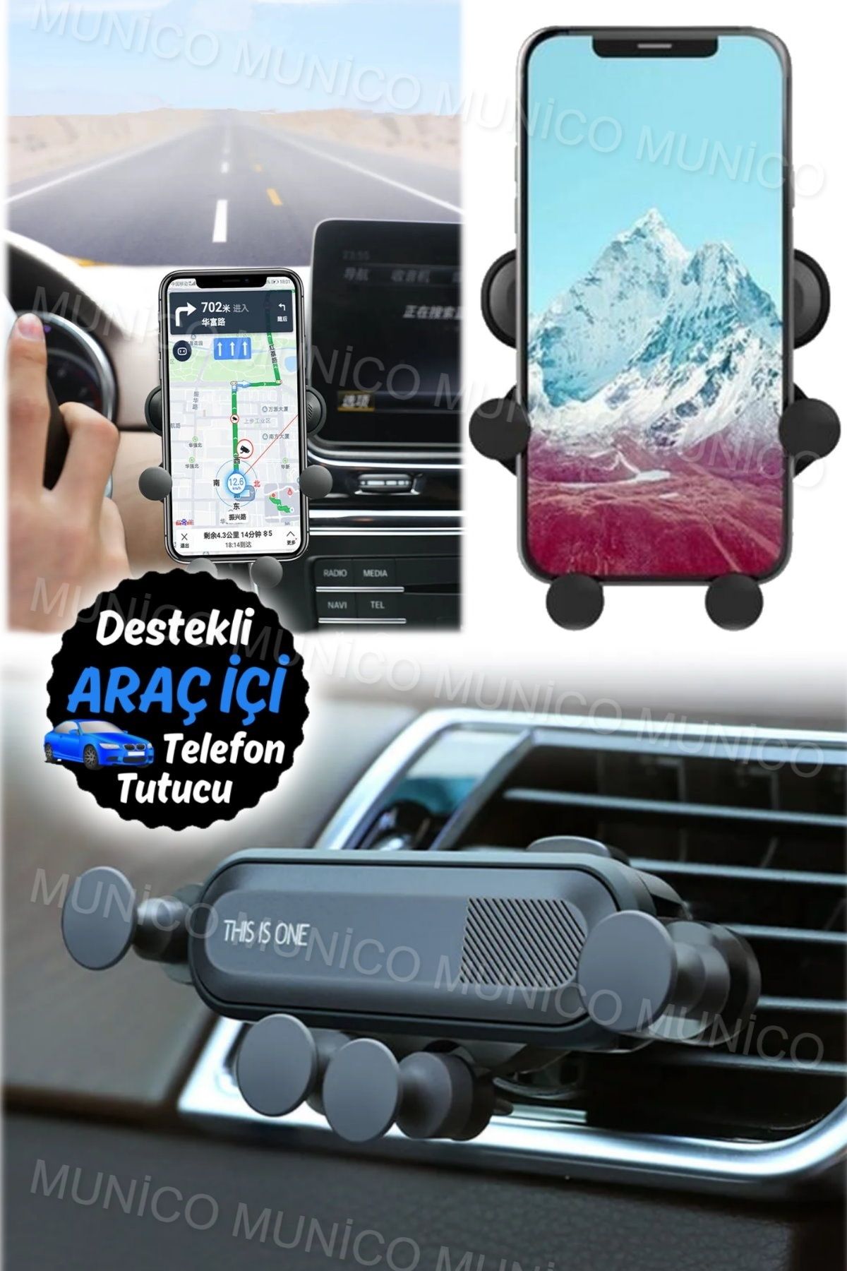 Akrobat Düşmez Indüksiyon Telefon Braketi Audi Audi Bmw Clio Ford Araç Telefon Tutacağı Araba