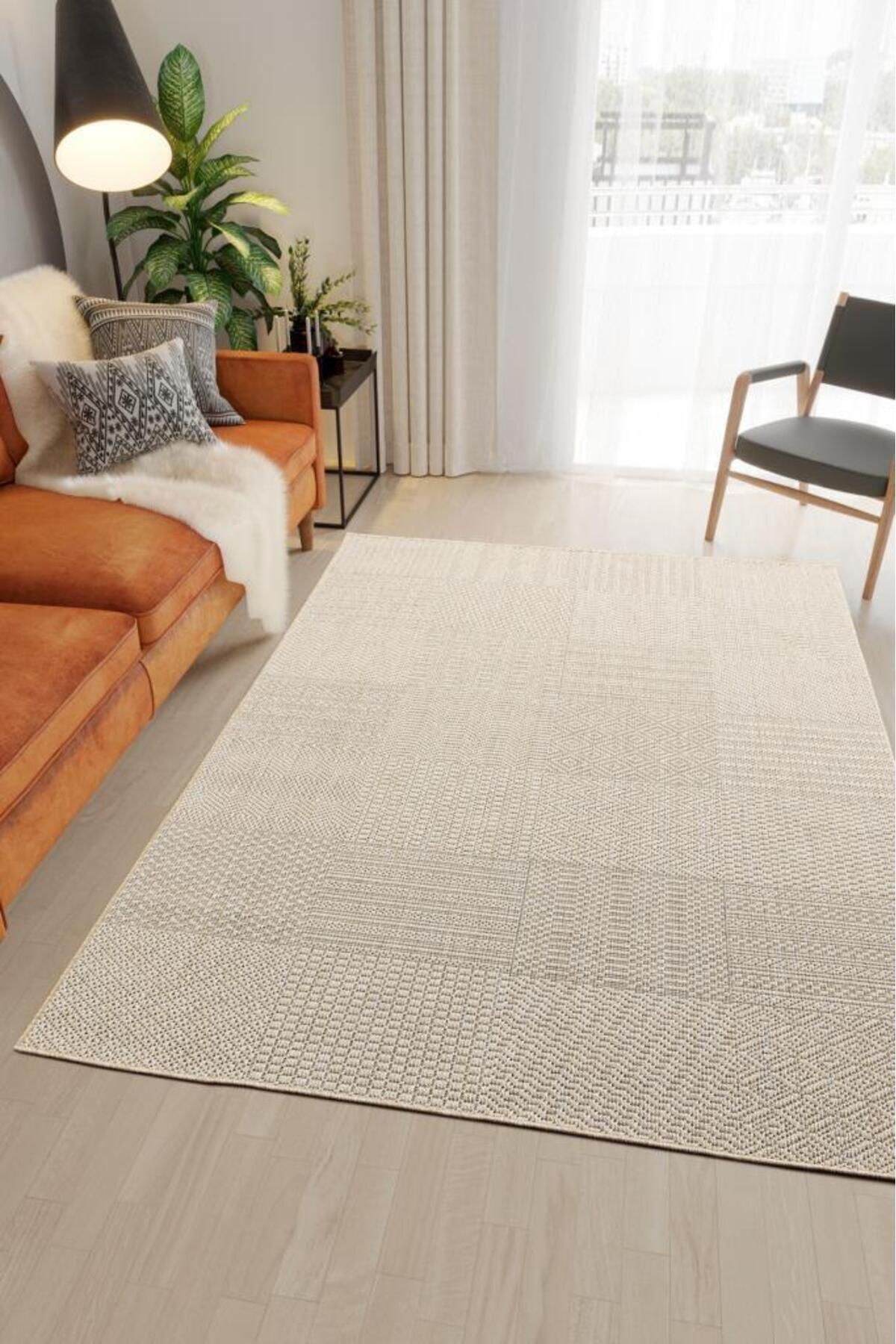 Livset Hasır Bej Kilim DokumaHalı Sisal Salon...