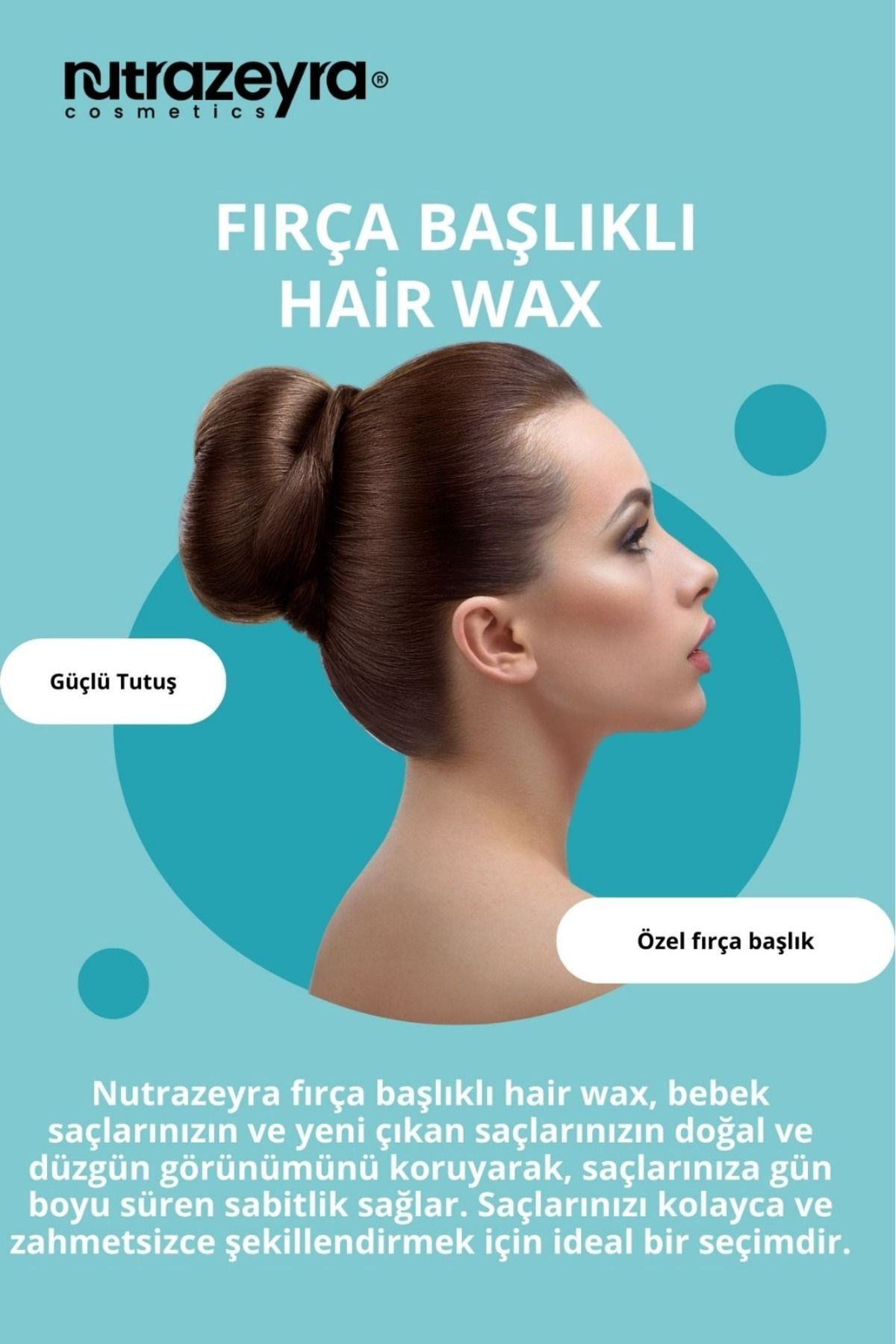 Fırça Başlıklı Hair Wax - Bebek Saçlar Ve Yeni Çıkan Saçlar Için Premium Saç Waxı