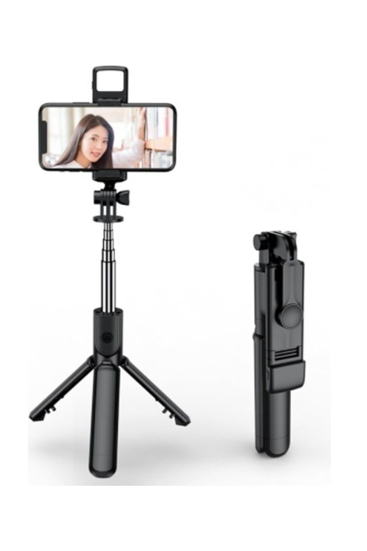 S03 Led Işıklı Tripod Bluetooth Kumandalı Üçü Birarada Selfie Çubuğu Monopod