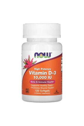 , D3 Vitamini, Yüksek Etkili, 10.000 Iu, 120 Yumuşak Kapsül Image 0