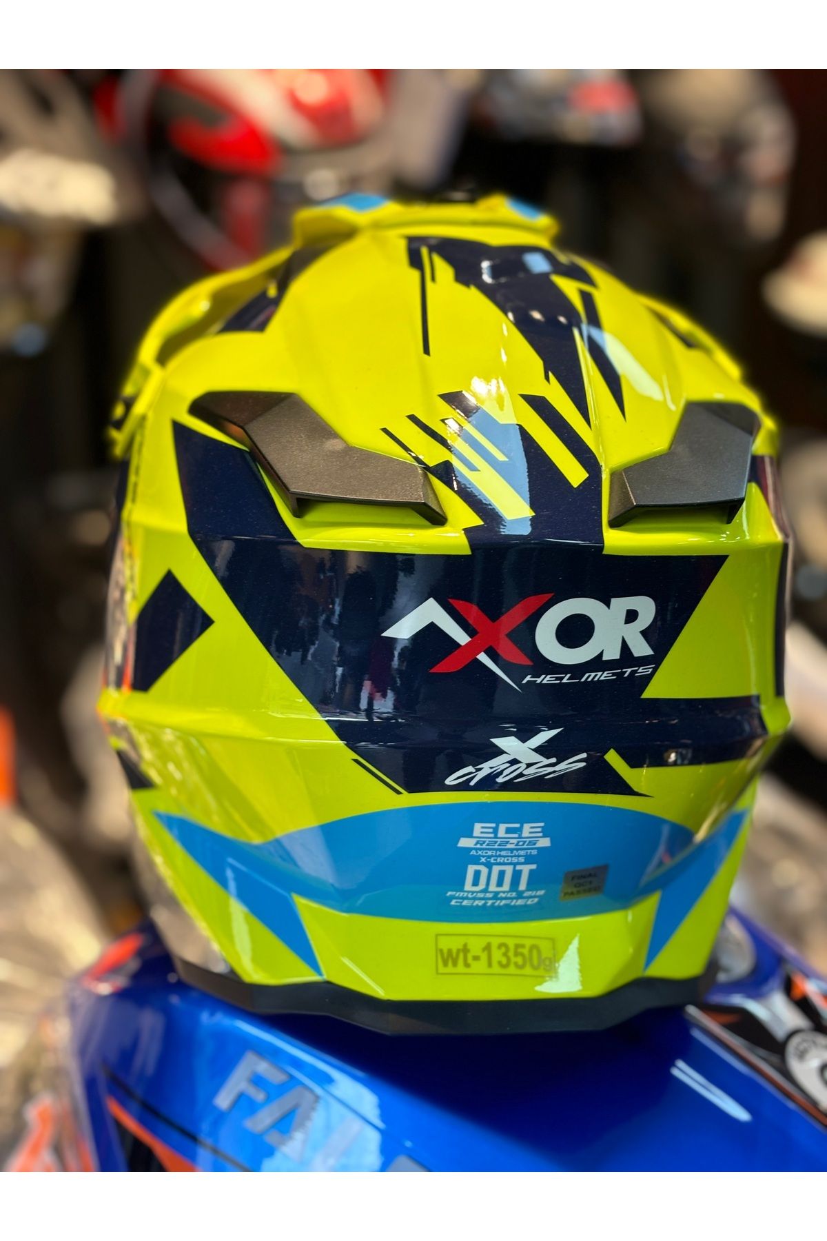 X- Cross Neon Yellow Blue