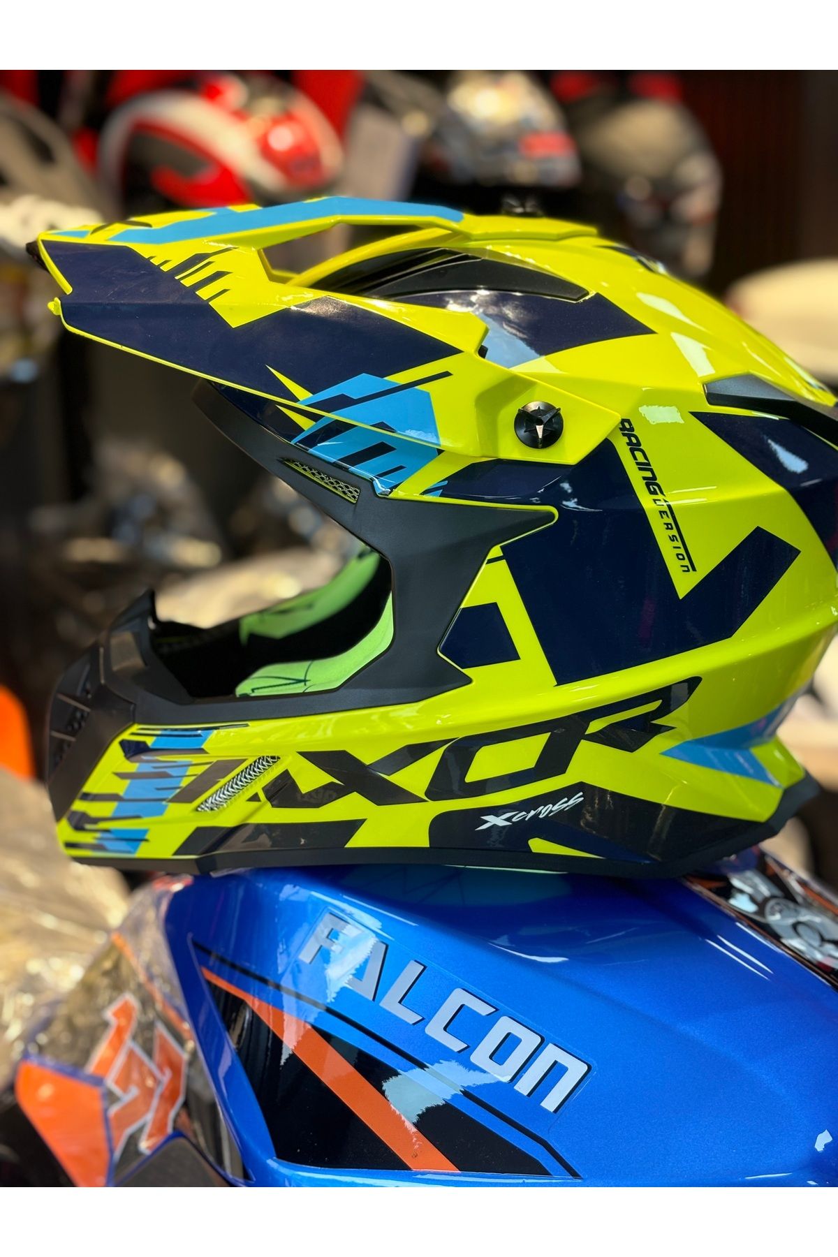 X- Cross Neon Yellow Blue