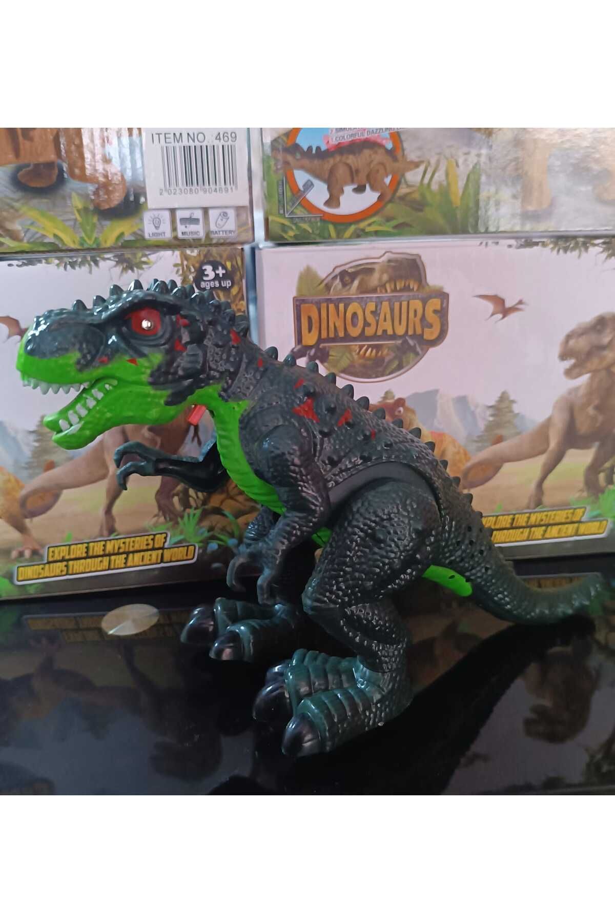 Oyuncak Dinazor Trex Pilli Yürüyen Işıklı Sesli 24 Cm T-rex Dinozor Figür