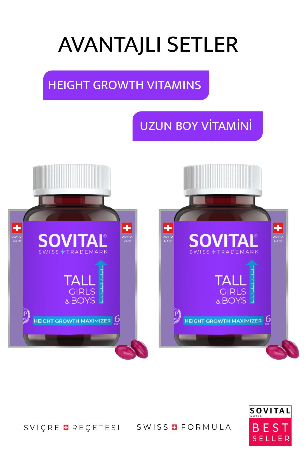 SOVITAL TALL / UZUN BOYVİTAMİNİ X 2 KUTU