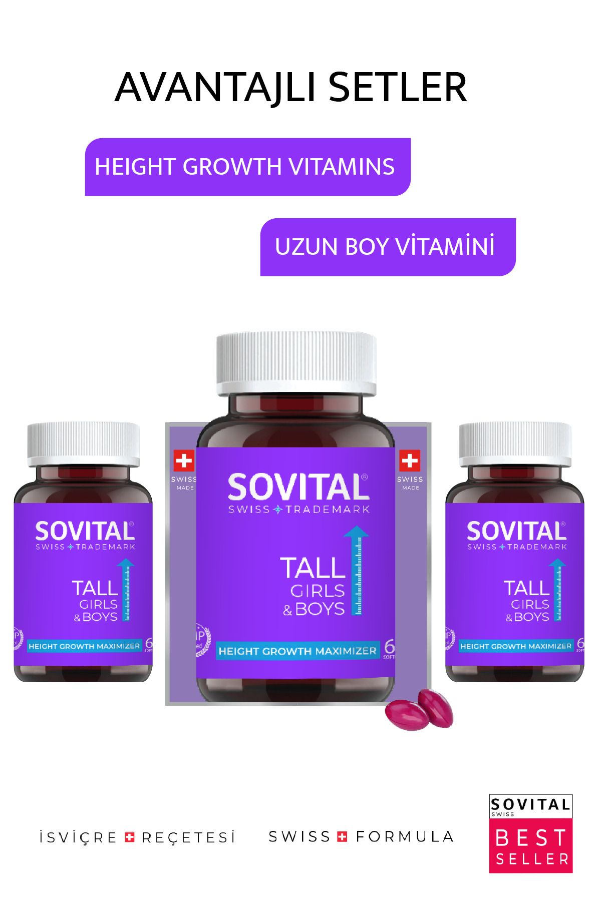 SOVITAL TALL / UZUN BOYVİTAMİNİ X 3 KUTU