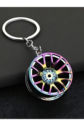 Renkli Jant Anahtarlık Araç Aksesuarı 3D Metal Anahtarlık Image 0