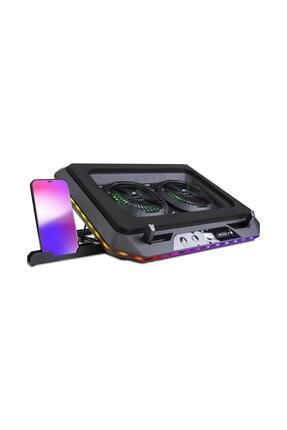 Gaming Gt200 Laptop Soğutucu Notebook Stand,3000 Rpm, 10 Rgb Işık Kontrolü , 15.6 -17 Inch Image 0
