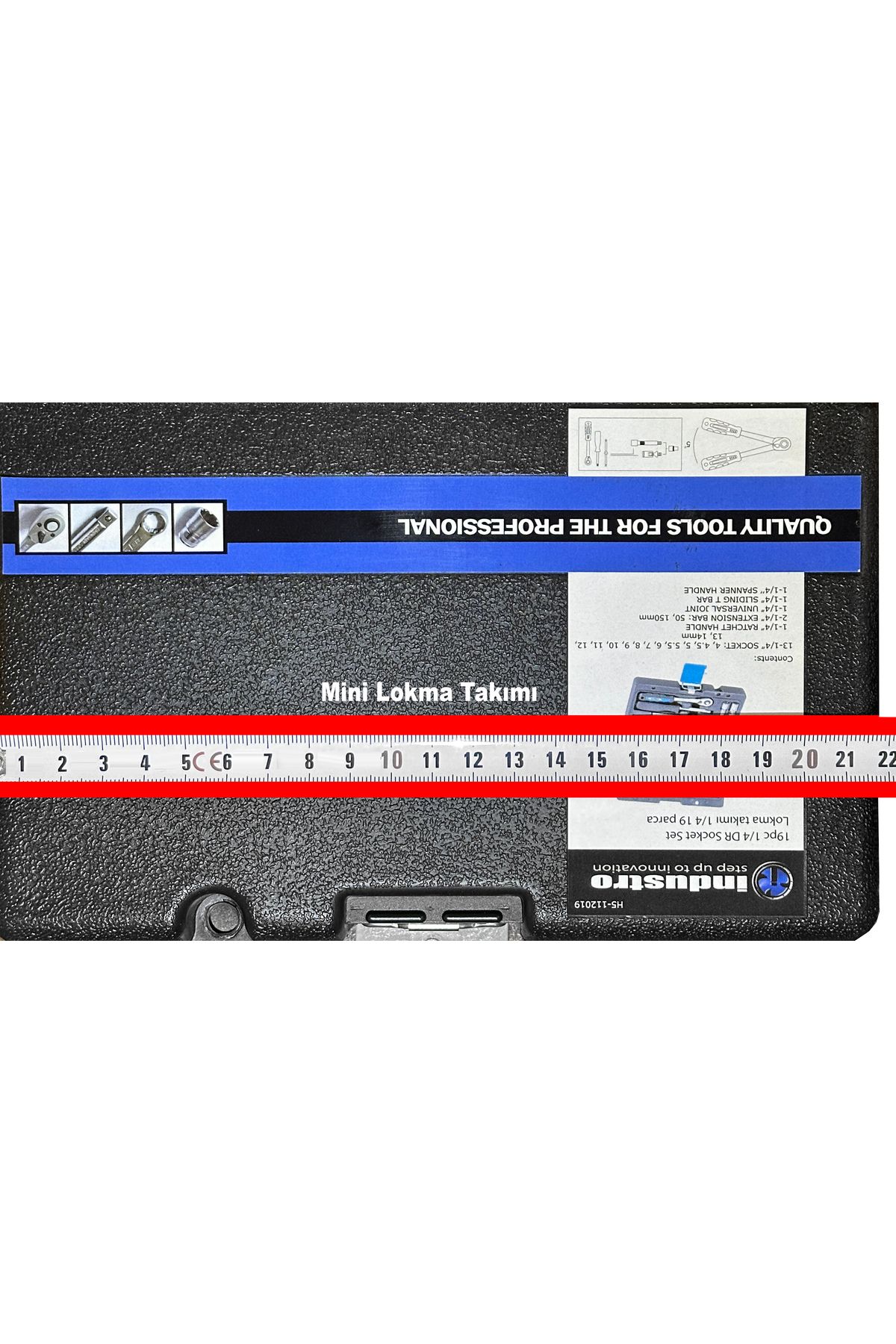 Industro Lokma Takımı 1/4 Cırcır Seti Mini 19 Parça