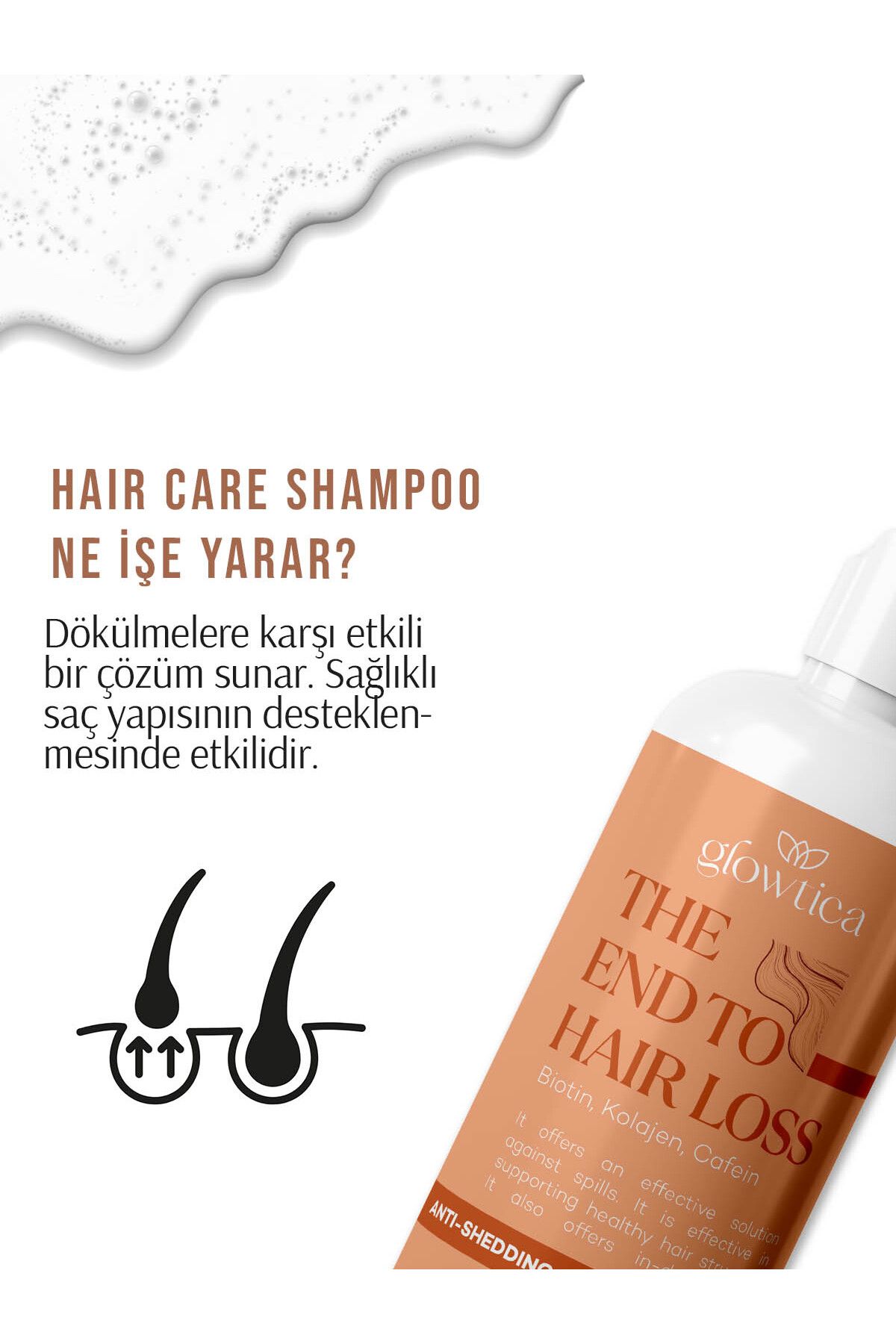 Kolajen Ve Keratin Saç Dökülmesine Karşı Hızlı Sac Uzatan Dolgunlaştırıcı Onarıcı Besleyici Şampuan