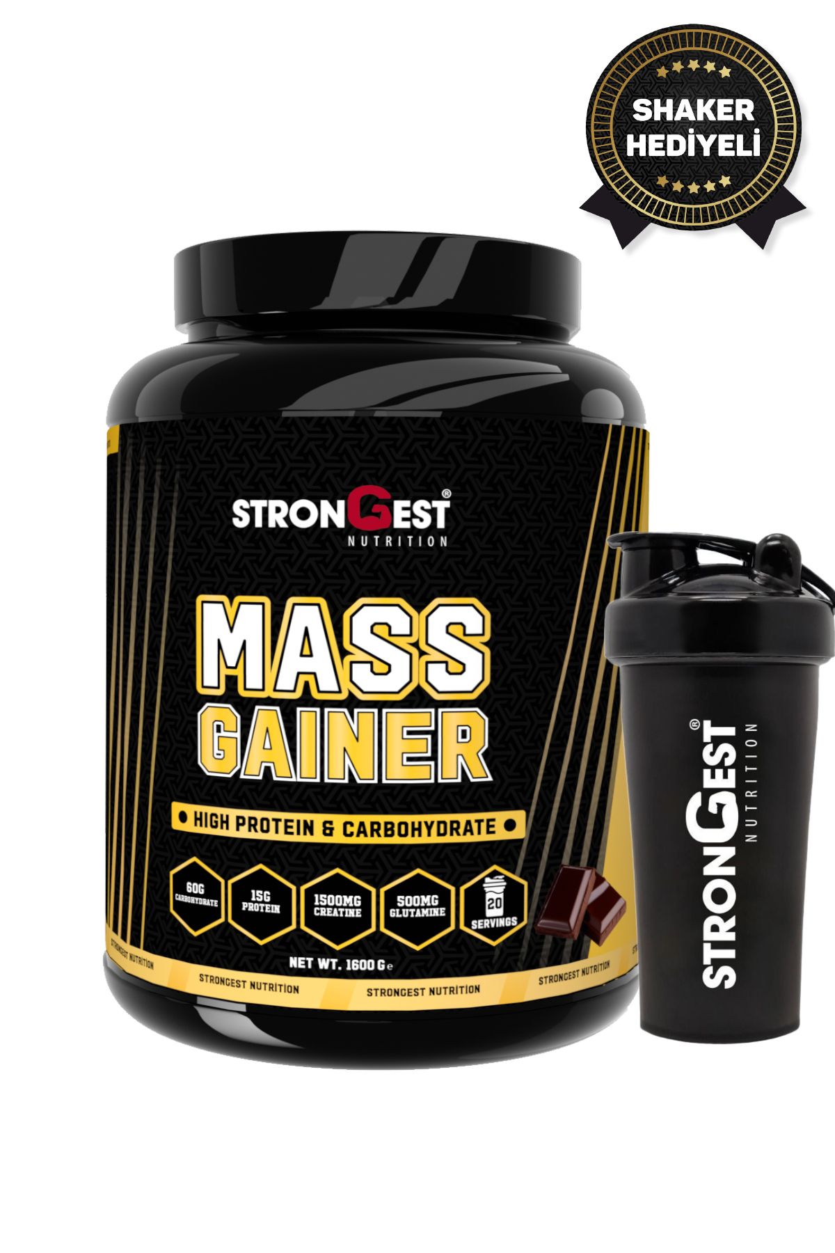 STRONGEST Mass Gainer 1600grYüksek Protein De...