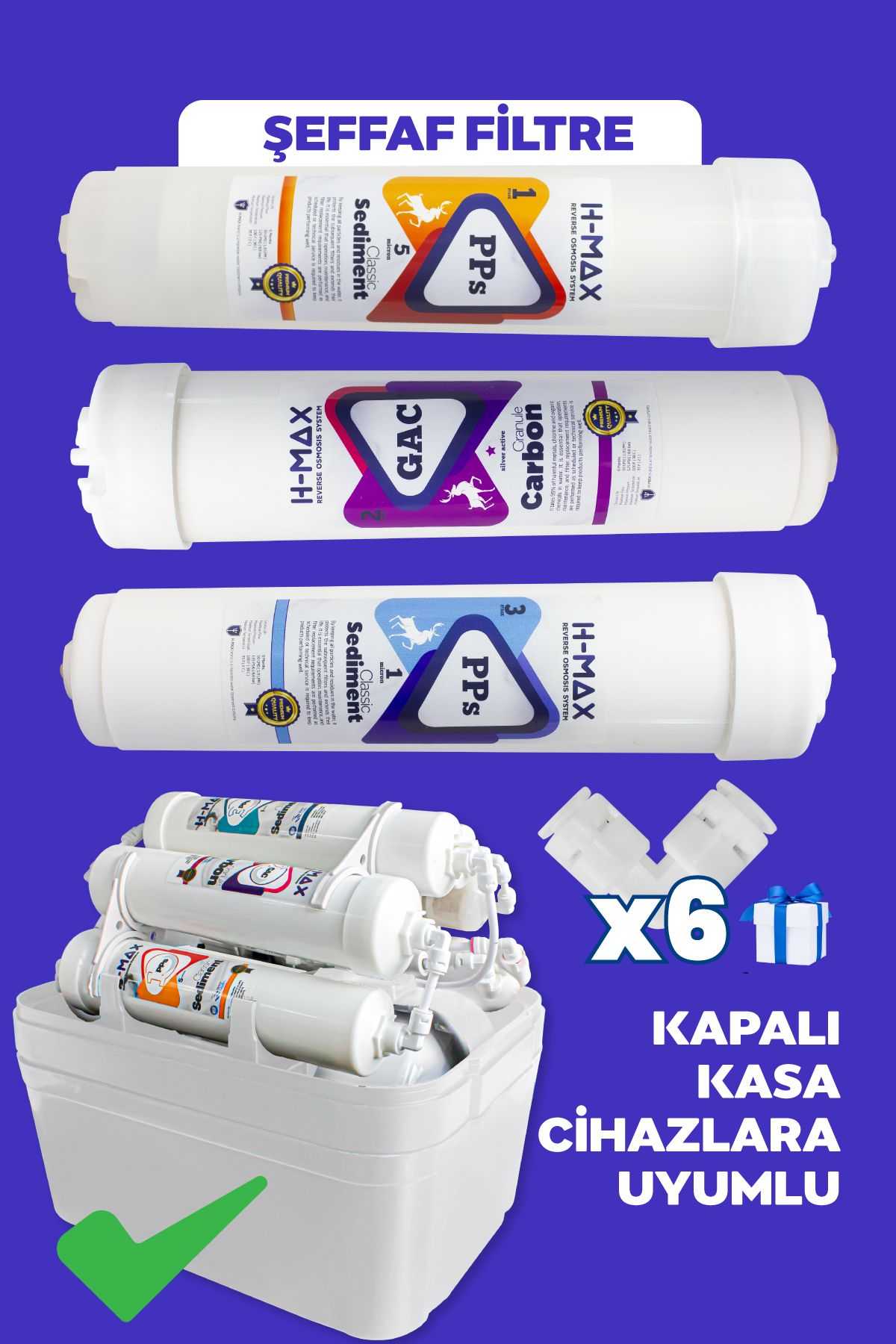 H-MAX Reverse Osmosis System Kapalı Kasa Su A...