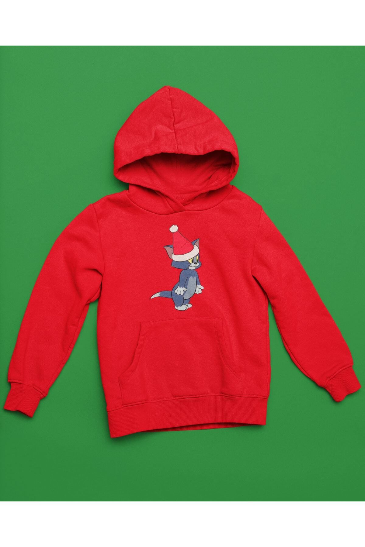 Yılbaşı Tom Ve Jerry Baskılı Sevgili Çift Kombin Sweatshirt