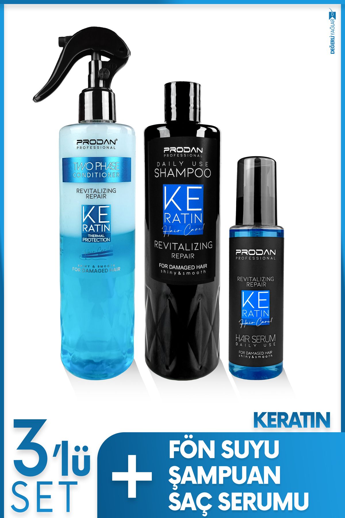 Prodan Keratin Fön Suyu400ml, Şampuan 400ml v...