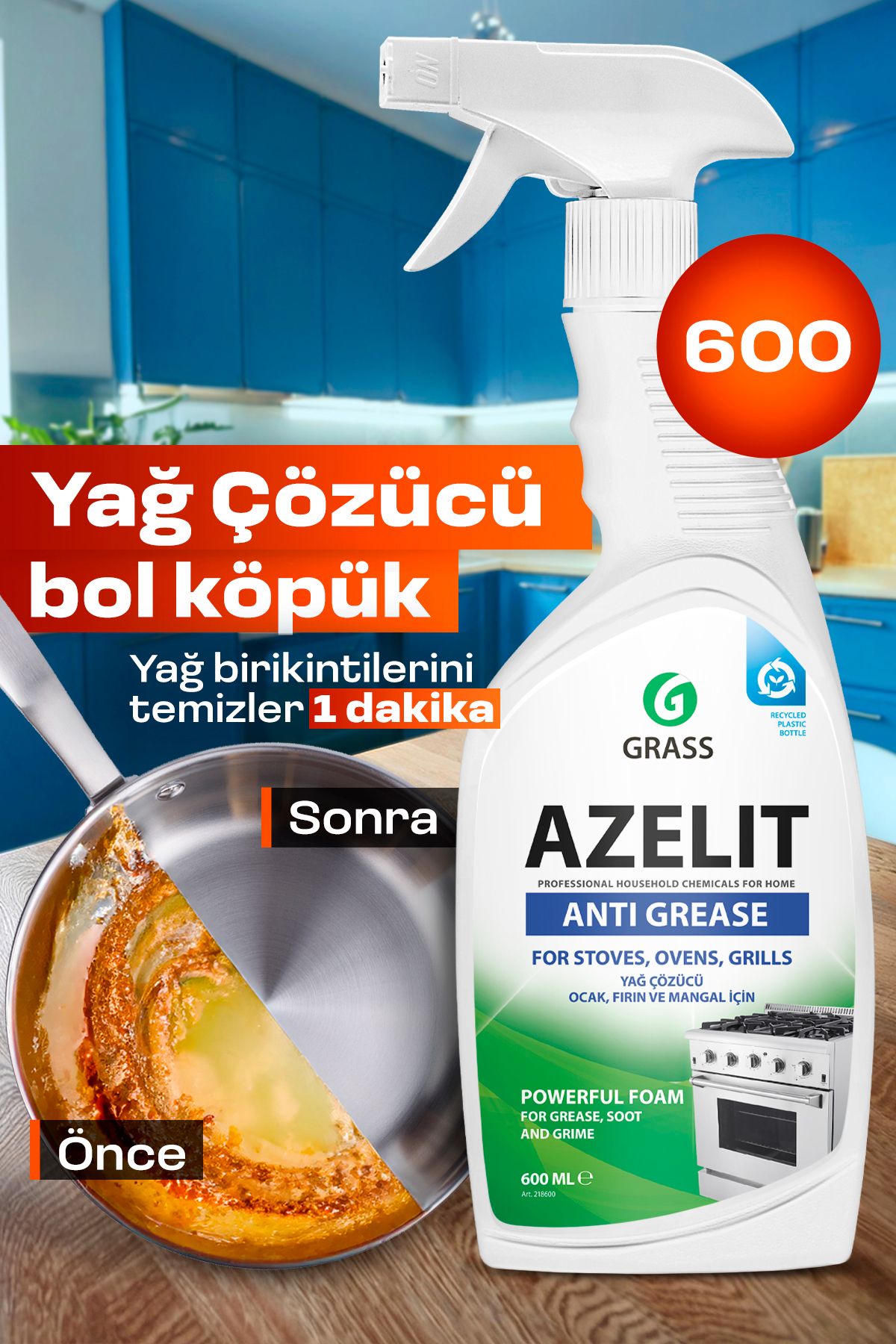 GRASSAzelit Yağ Çözücü - 600ml