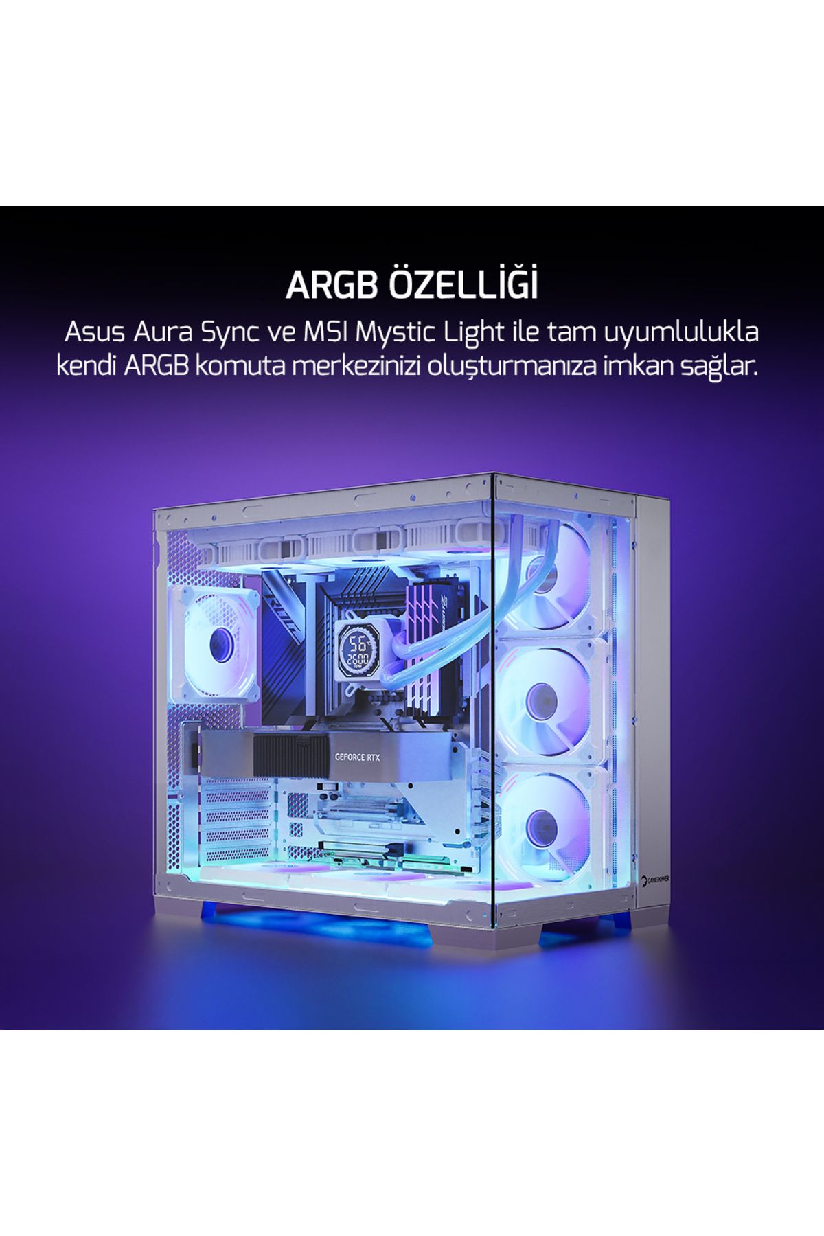 Skadi Square 360 ARGB Beyaz (RGB Borulu) 360mm Cpu Sıvı Soğutma