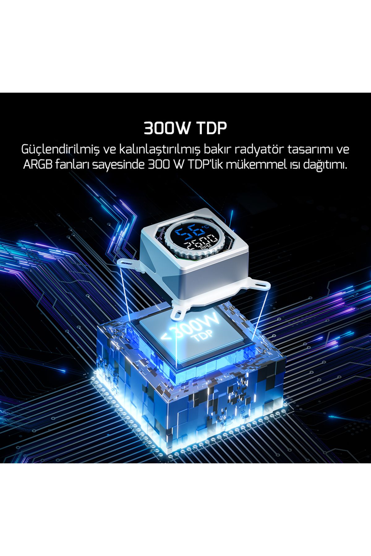 Skadi Square 360 ARGB Beyaz (RGB Borulu) 360mm Cpu Sıvı Soğutma