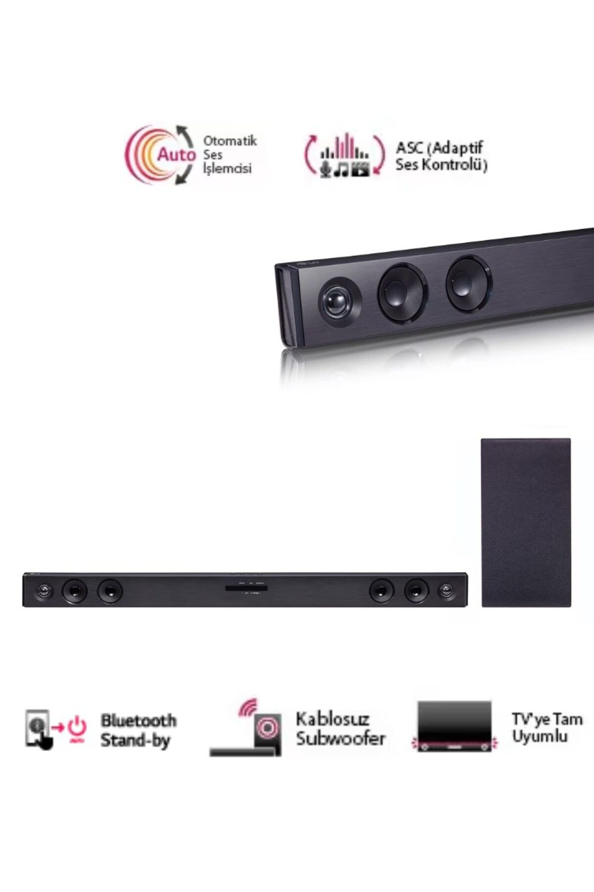 LG Kablosuz üstün bas 2.1Kanal 300w Soundbar...