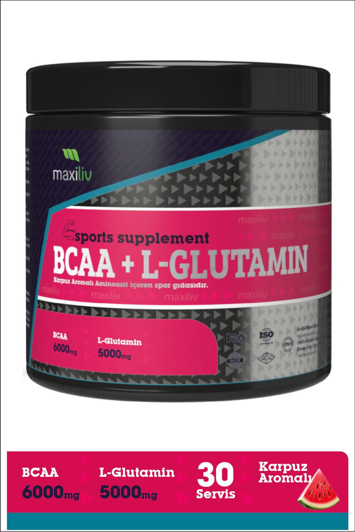 Maxiliv BCAA + L-GlutaminKarpuz Aromalı Amino...