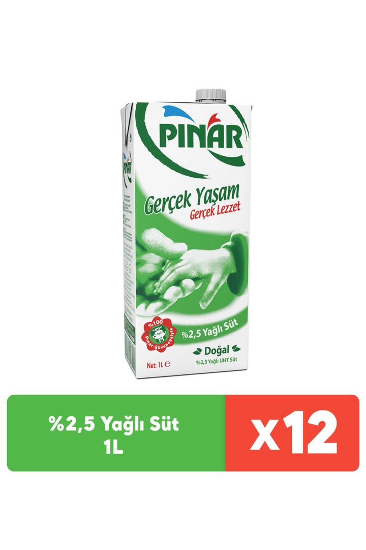 Pınar Süt %2,5 Yağlı 1 Lt X12 Adet