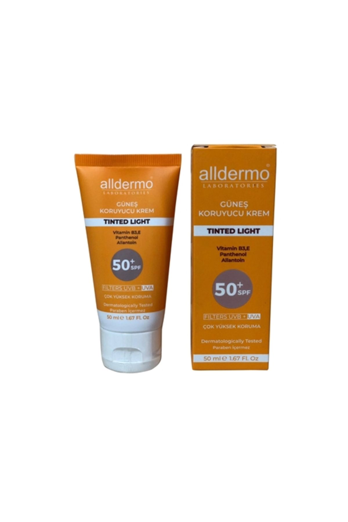 Alldermo Spf 50 Tinded LightGüneş Koruyucu Kr...