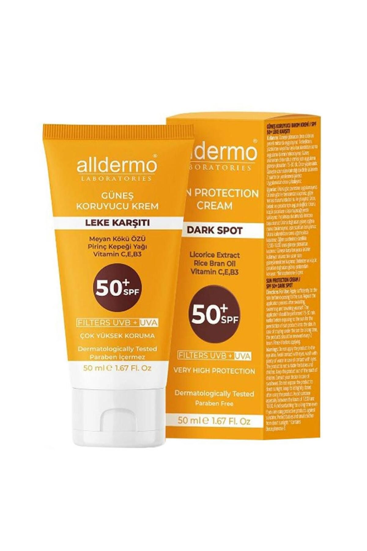 Alldermo Spf 50 Leke KarşıtıKrem 50 ml Tüp